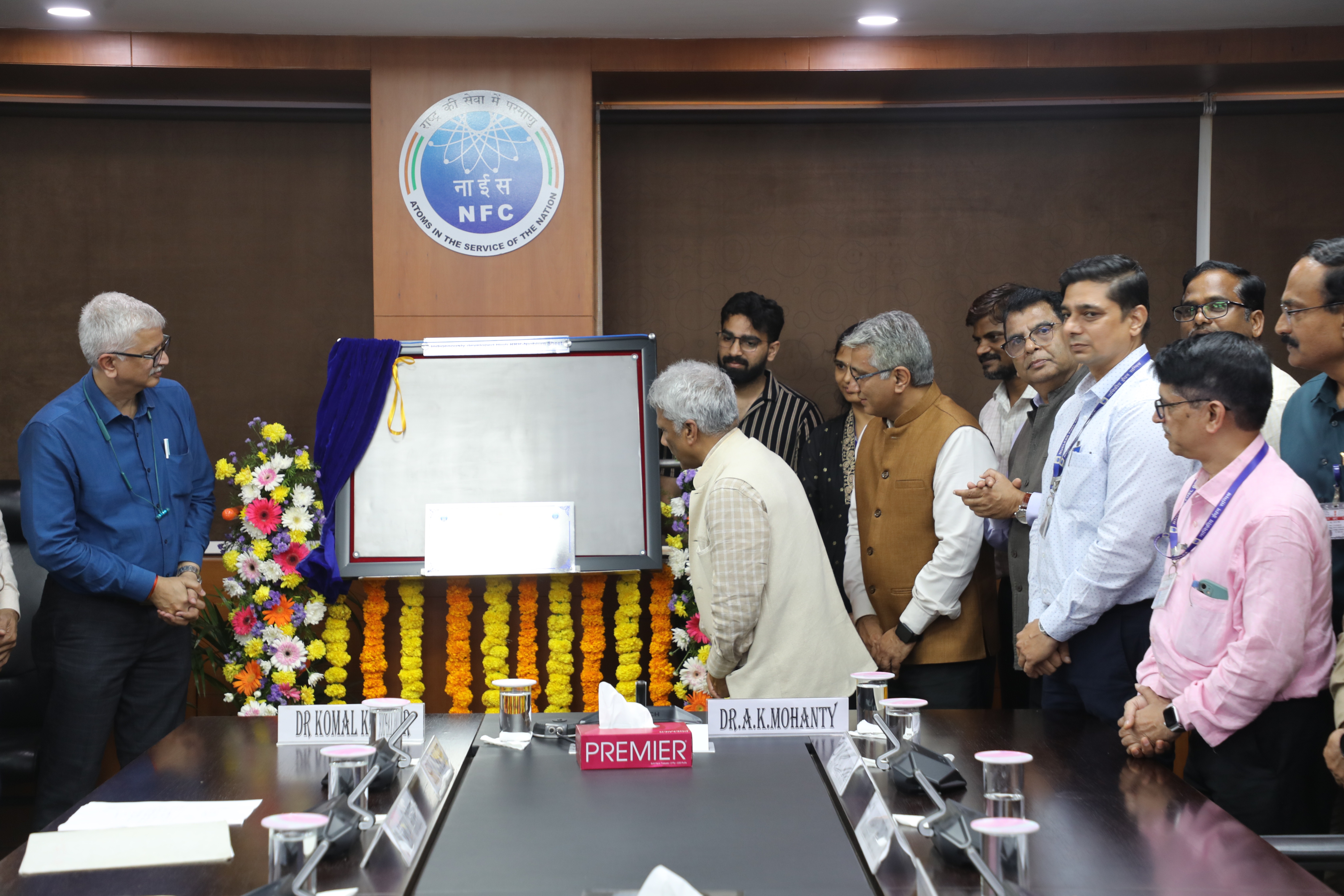 Unveiling of RRR-Nb sheet by Chairman, AEC & Secretary, DAE.