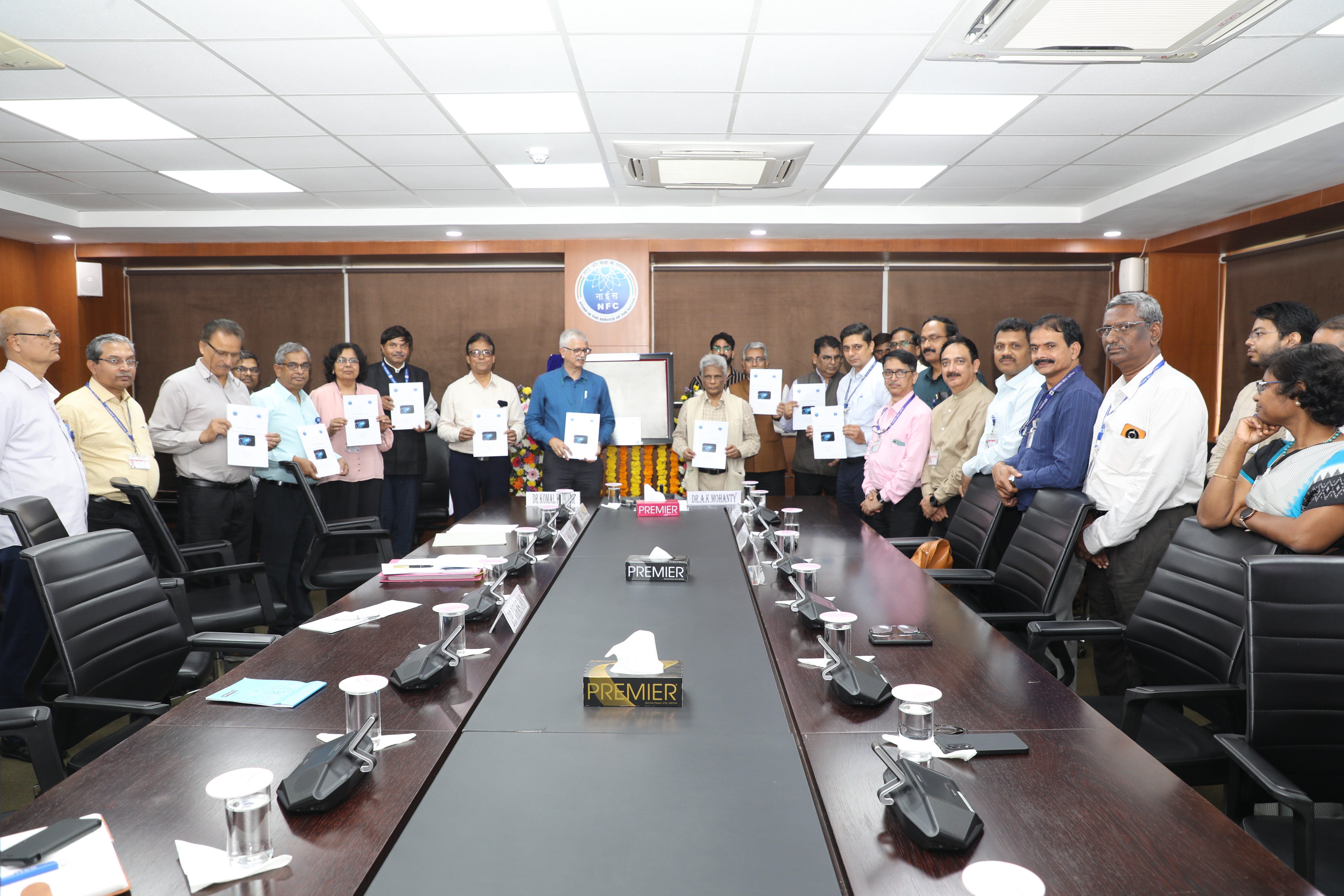 NFC Officials with CE, NFC, RRC, Chairman, AEC & Secretary, DAE, Director, VECC, Director, RRCAT & Head, NPD, BARC.