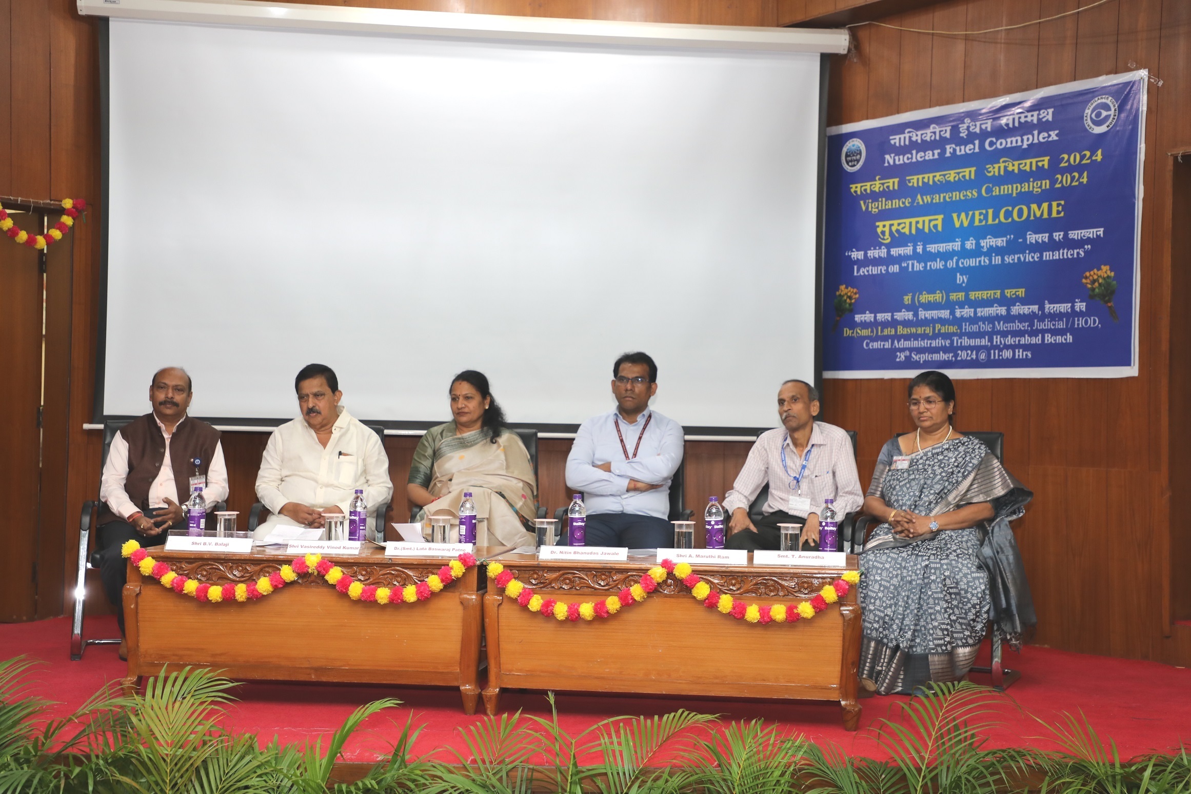 Dignitaries on the dais.