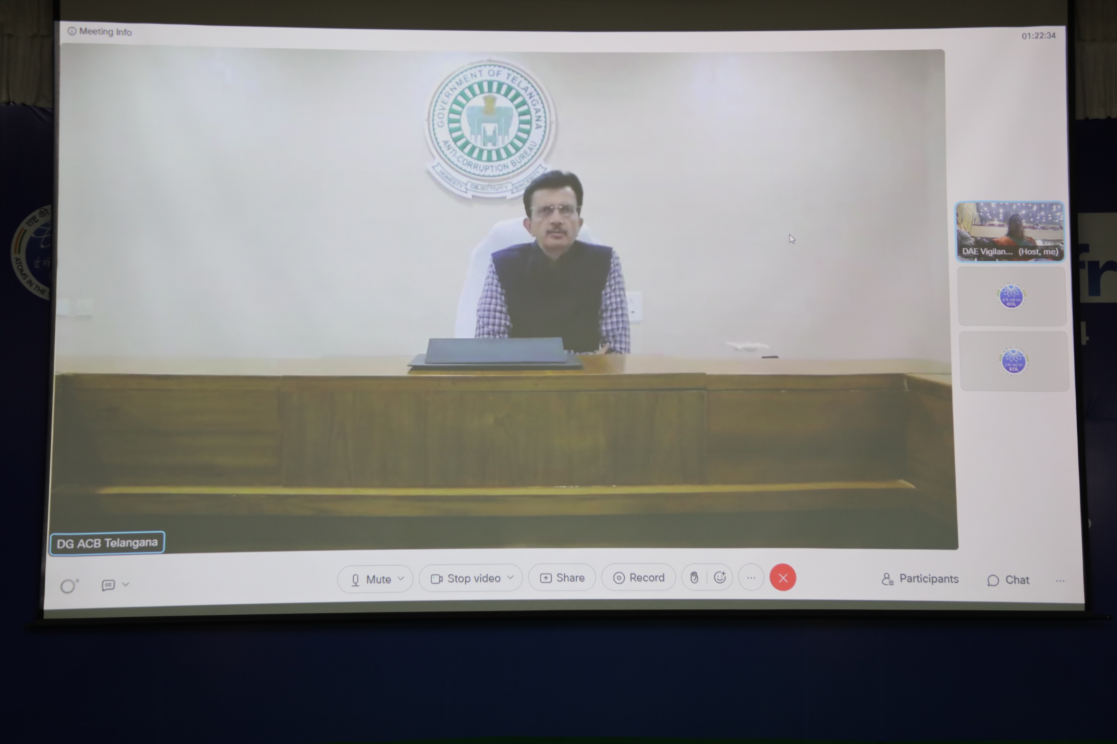 Chief Guest of the programme Shri Vijay Kumar, IPS, Director, Anti-Corruption Bureau, Telangana delivering a Keynote address on “Culture of Integrity for Nation’s Prosperity”.