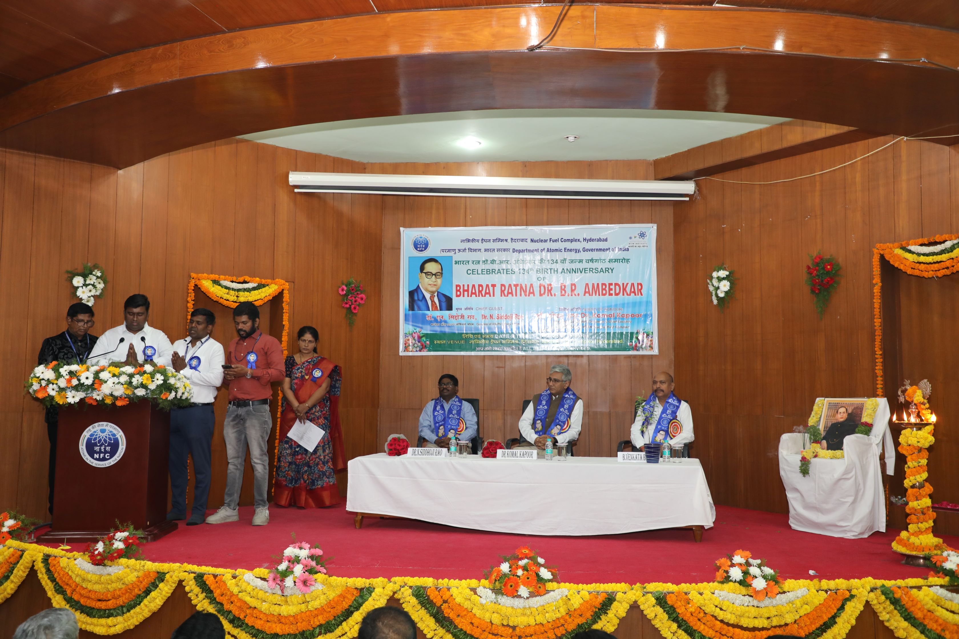 Dignitaries on the dais.