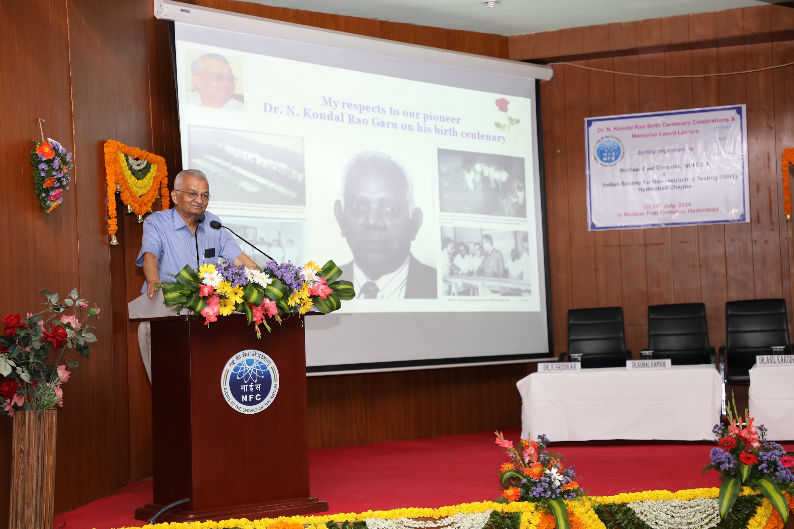 Key note address by Chief Guest Dr. Anil Kakodkar on “Managing India's Energy security in the midst of climate change threat”.