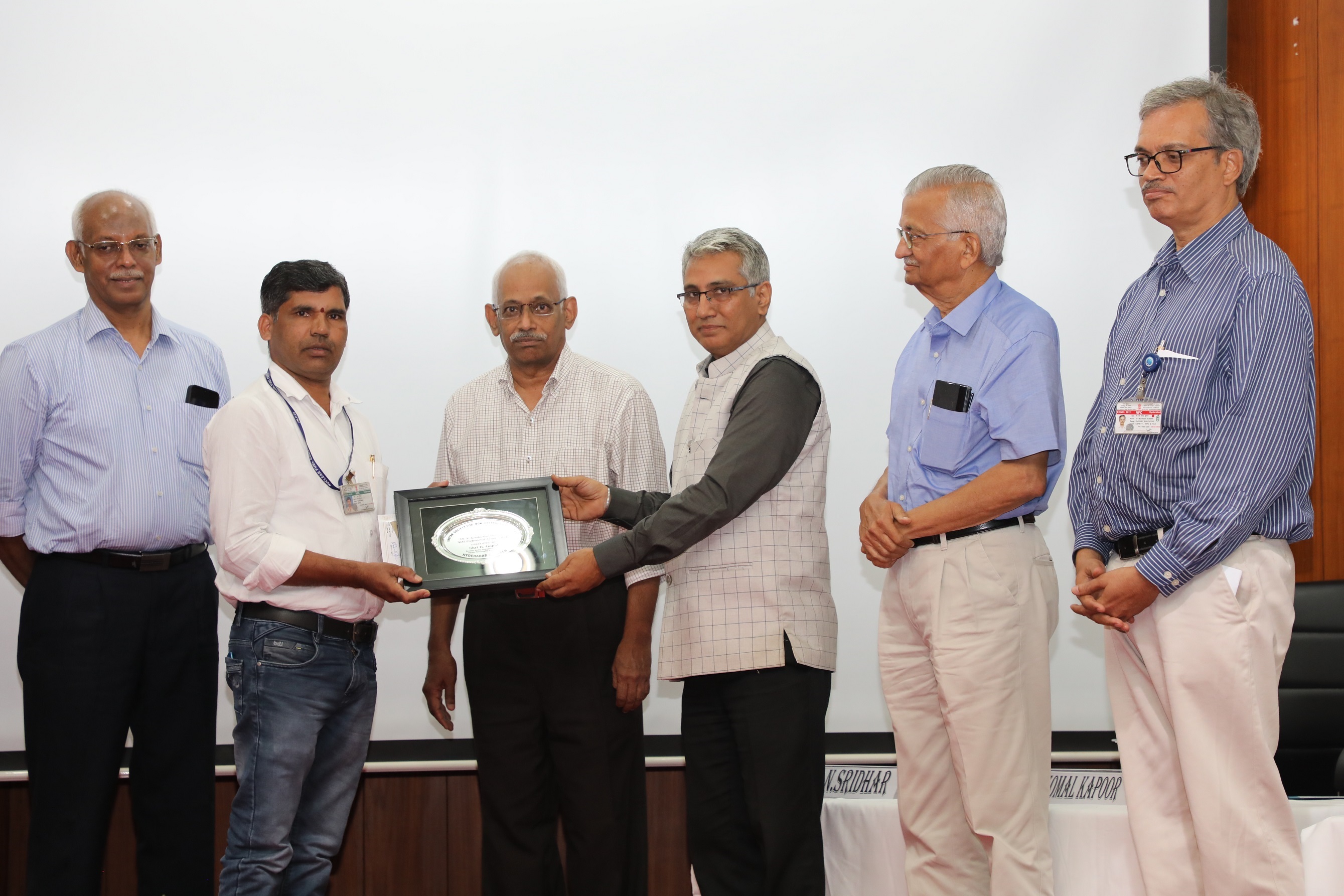 Presentation of “Dr. N Kondal Rao Young NDT Professional Award” .