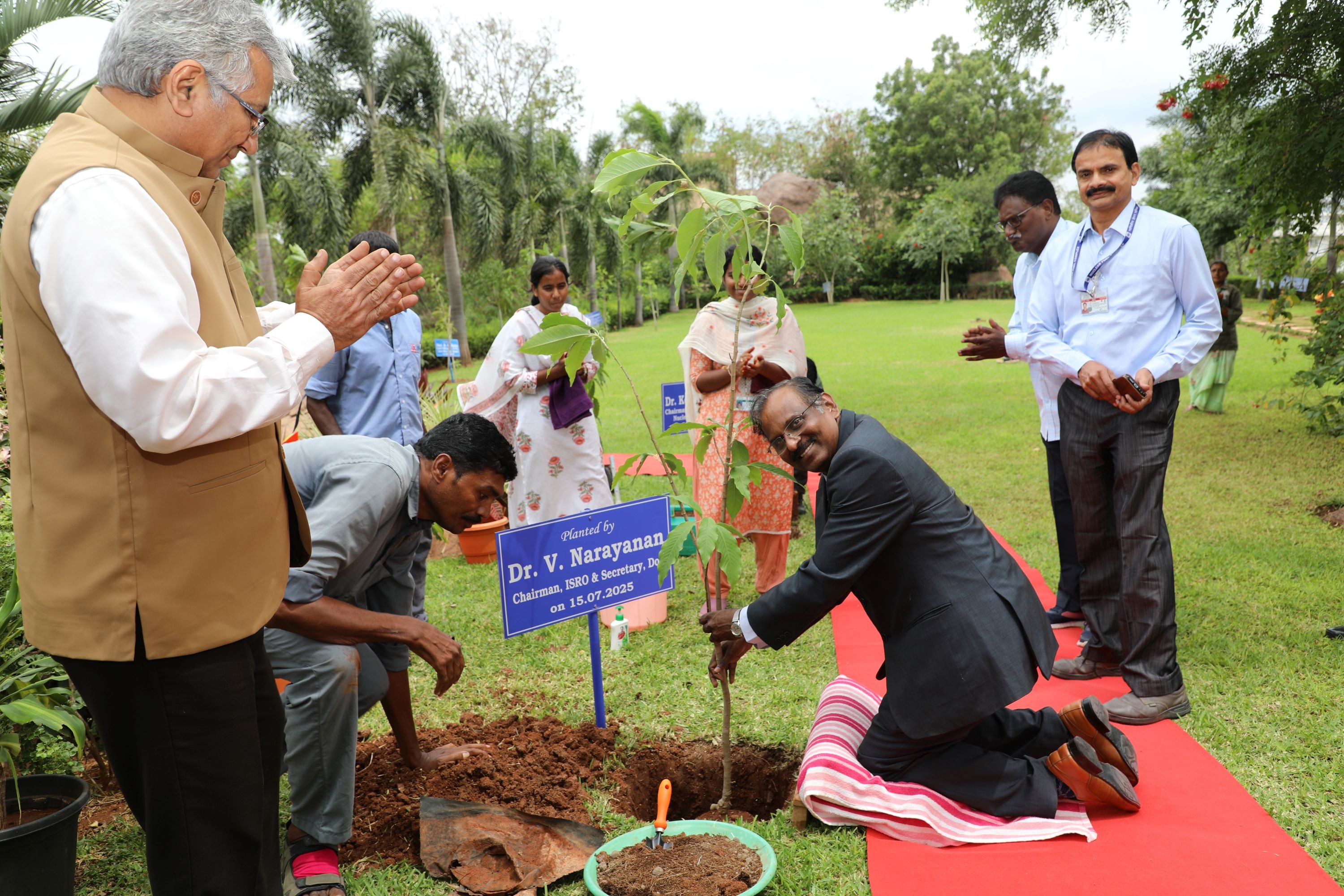 Tree plantation by Dr. V. Narayanan.