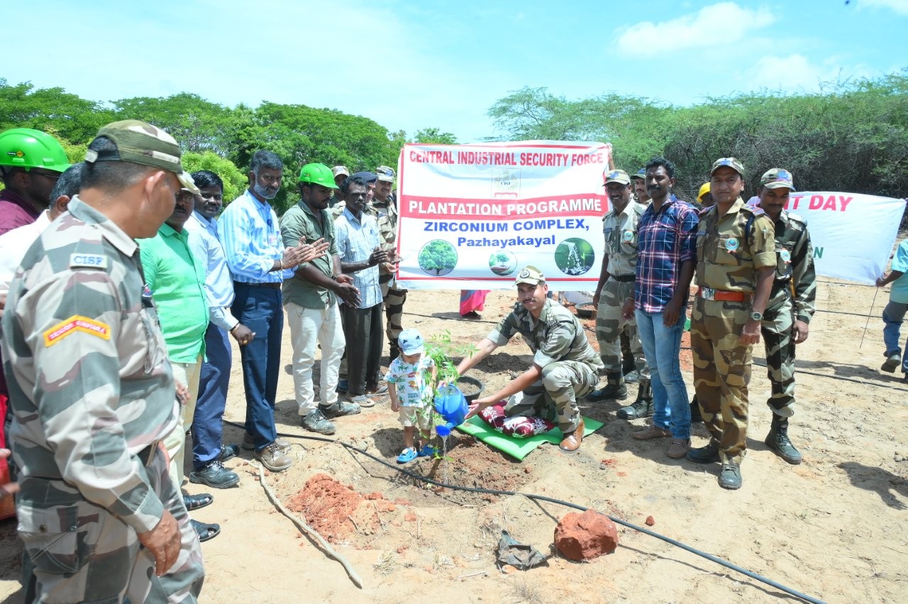 Tree plantation by AC, CISF, ZC.