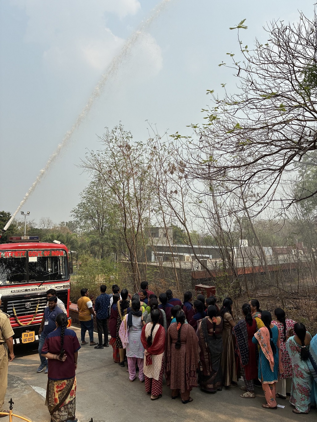Building evacuation drill.