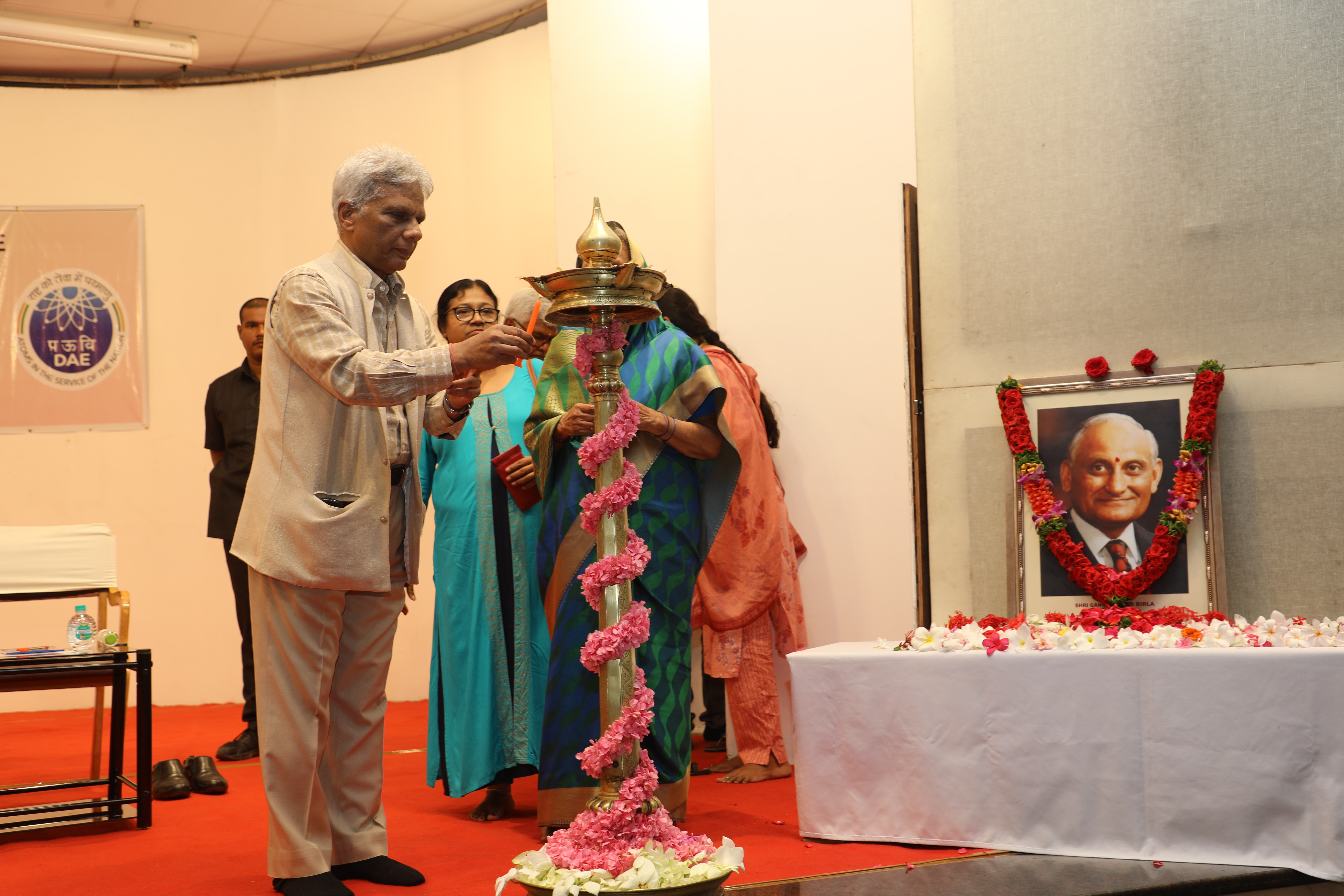 Lighting of the lamp by The Chairman, AEC & Secretary, DAE.
