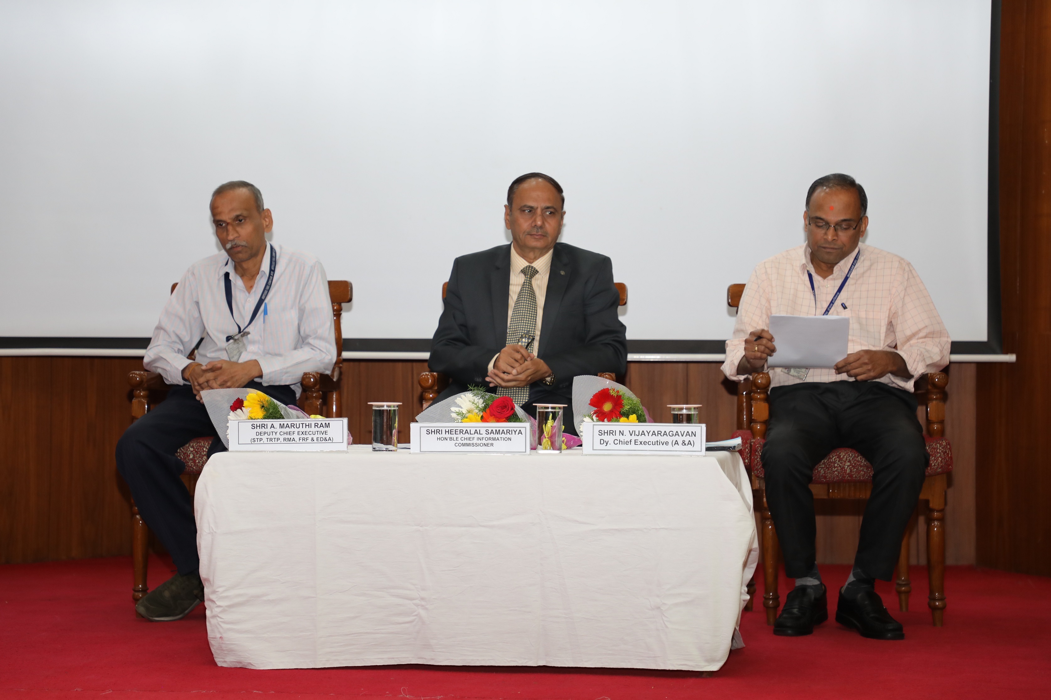 Dignitaries on dias. 