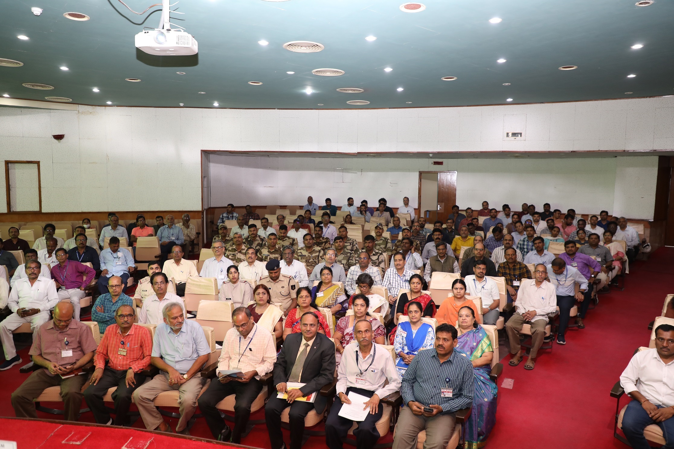 Gathering for the programme. 