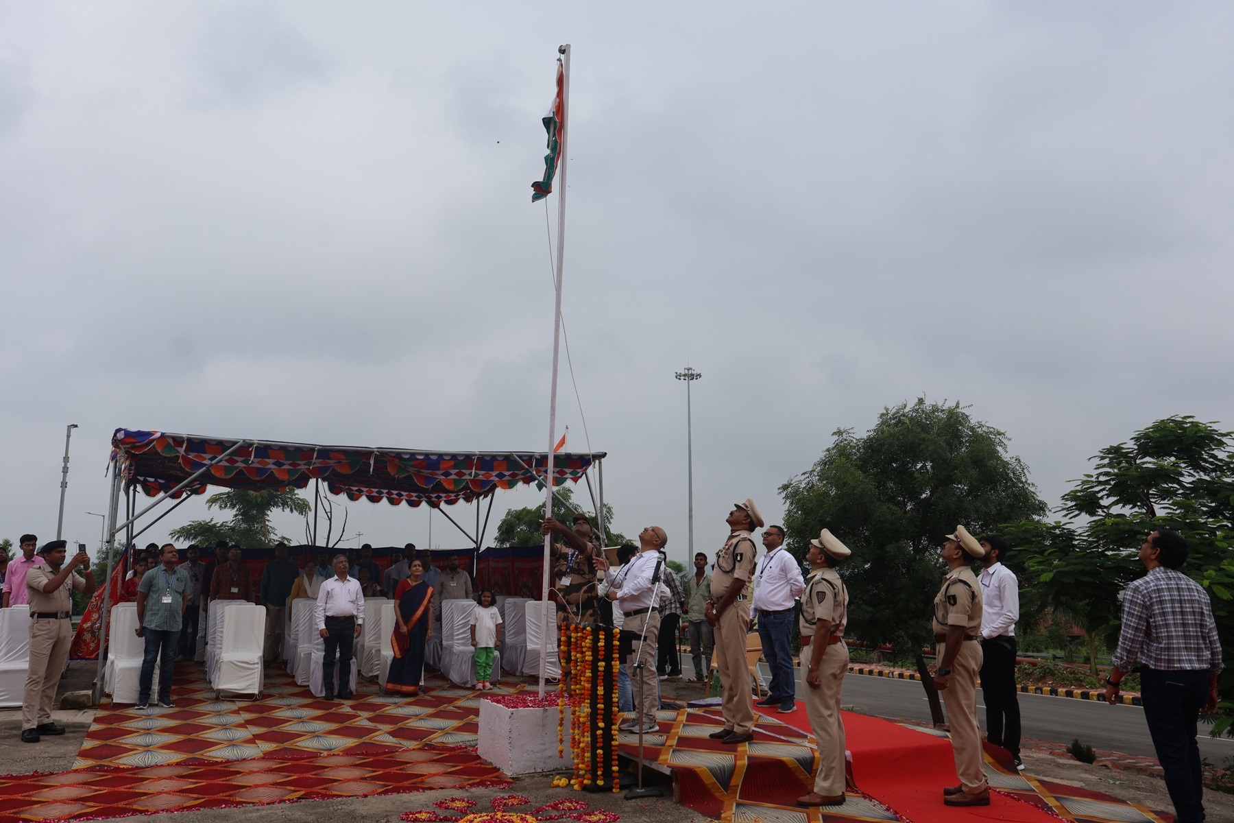 Flag hoisting by Shri. S.K. Pathak, Project Director & DCE, NFC, Kota (officiating).