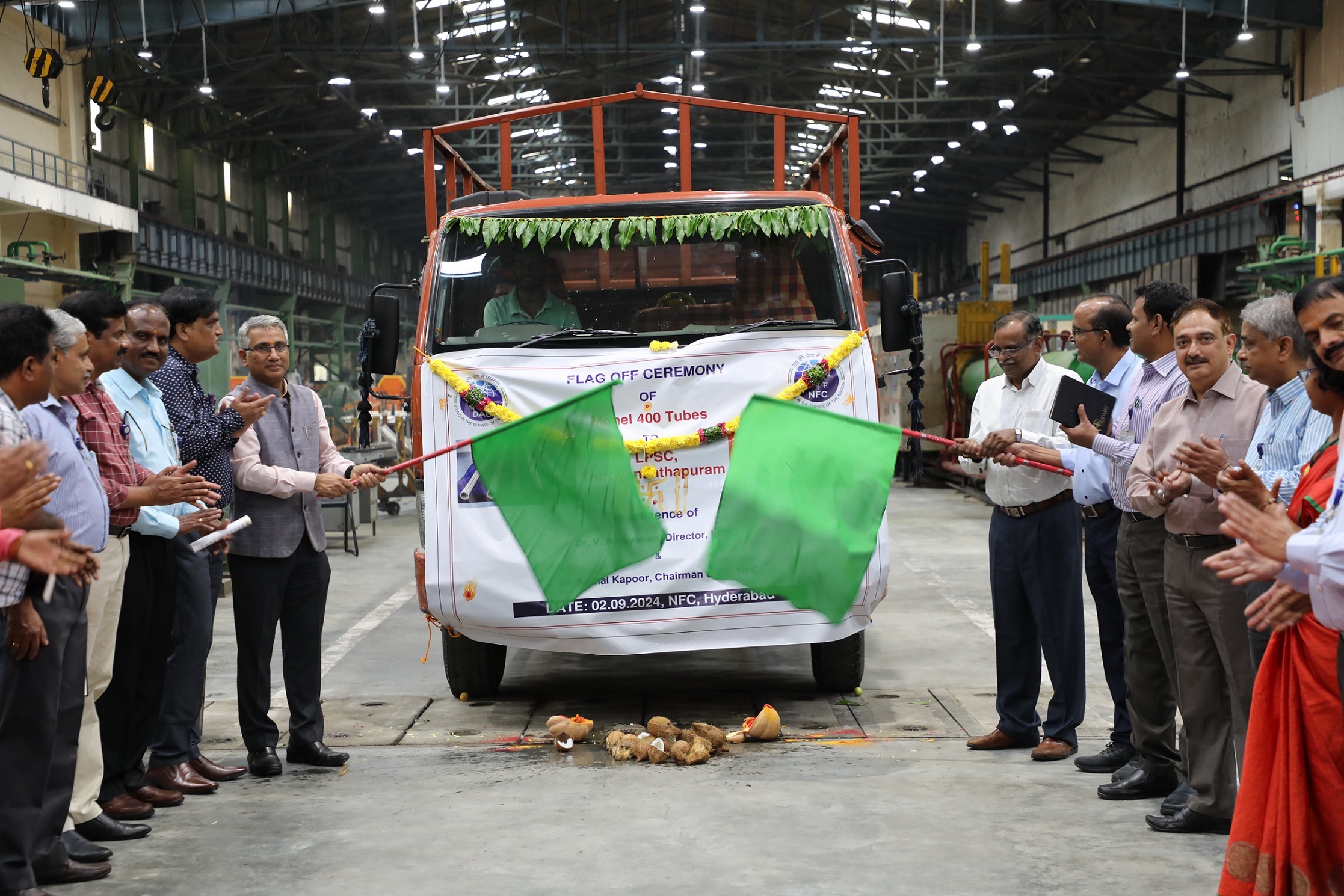 Flag off of Special Tubes to LPSC - ISRO , Thiruvananthapuram.