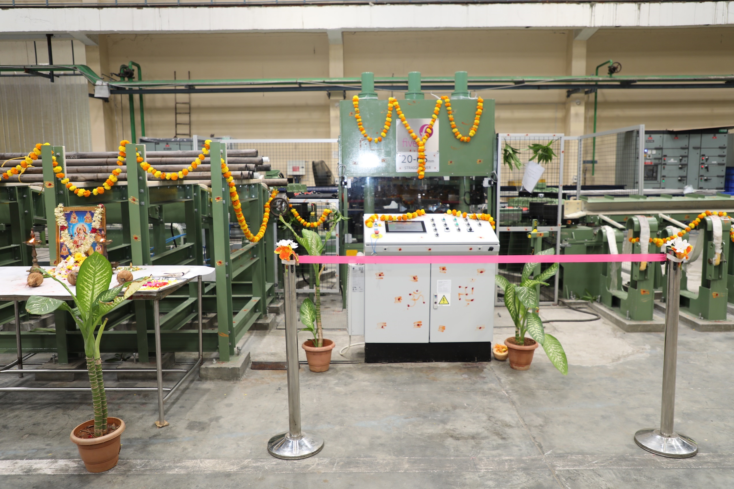 Inauguration of Tube Straightening Machine. 