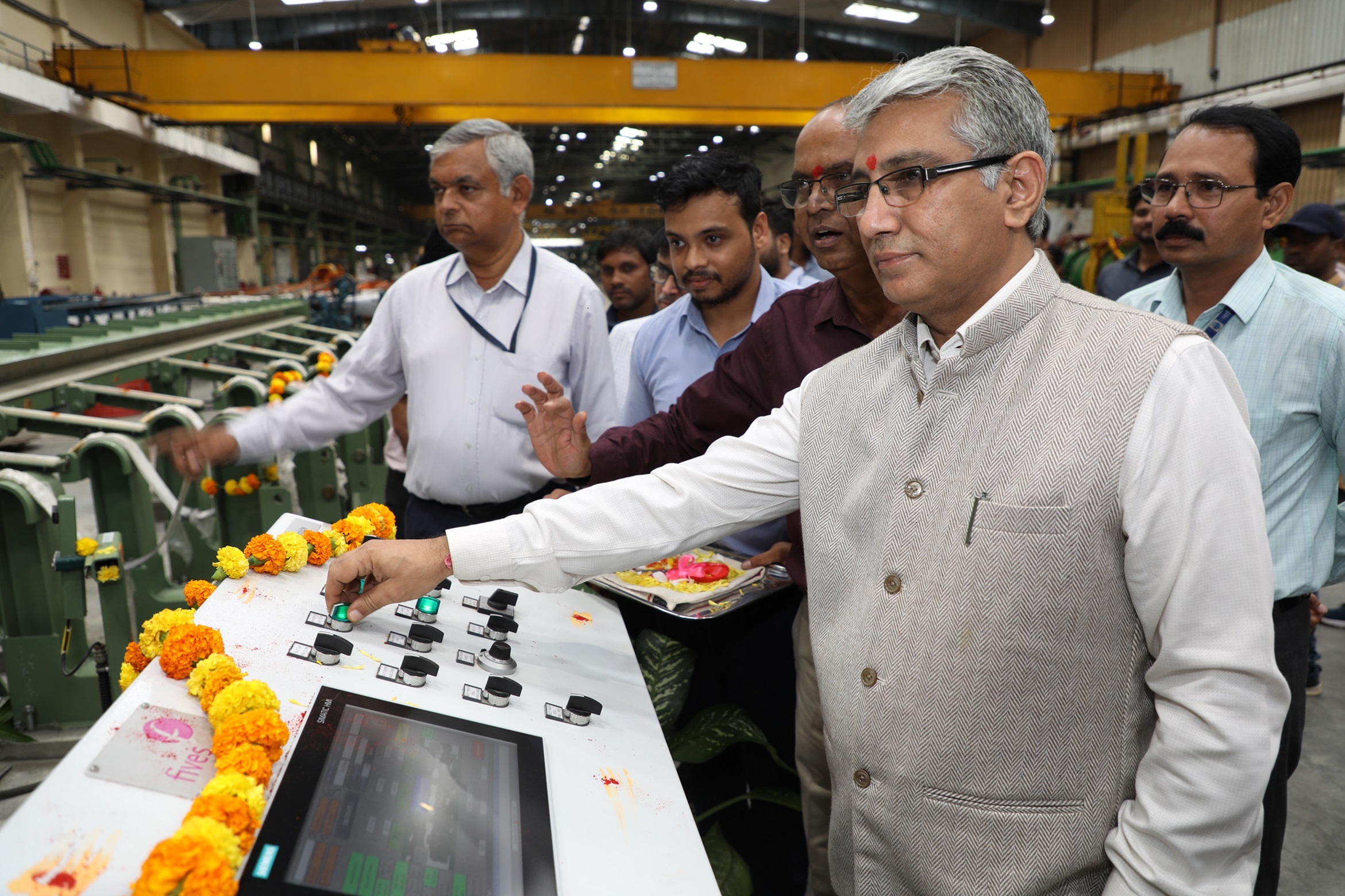 Inauguration of Tube Straightening Machine. 