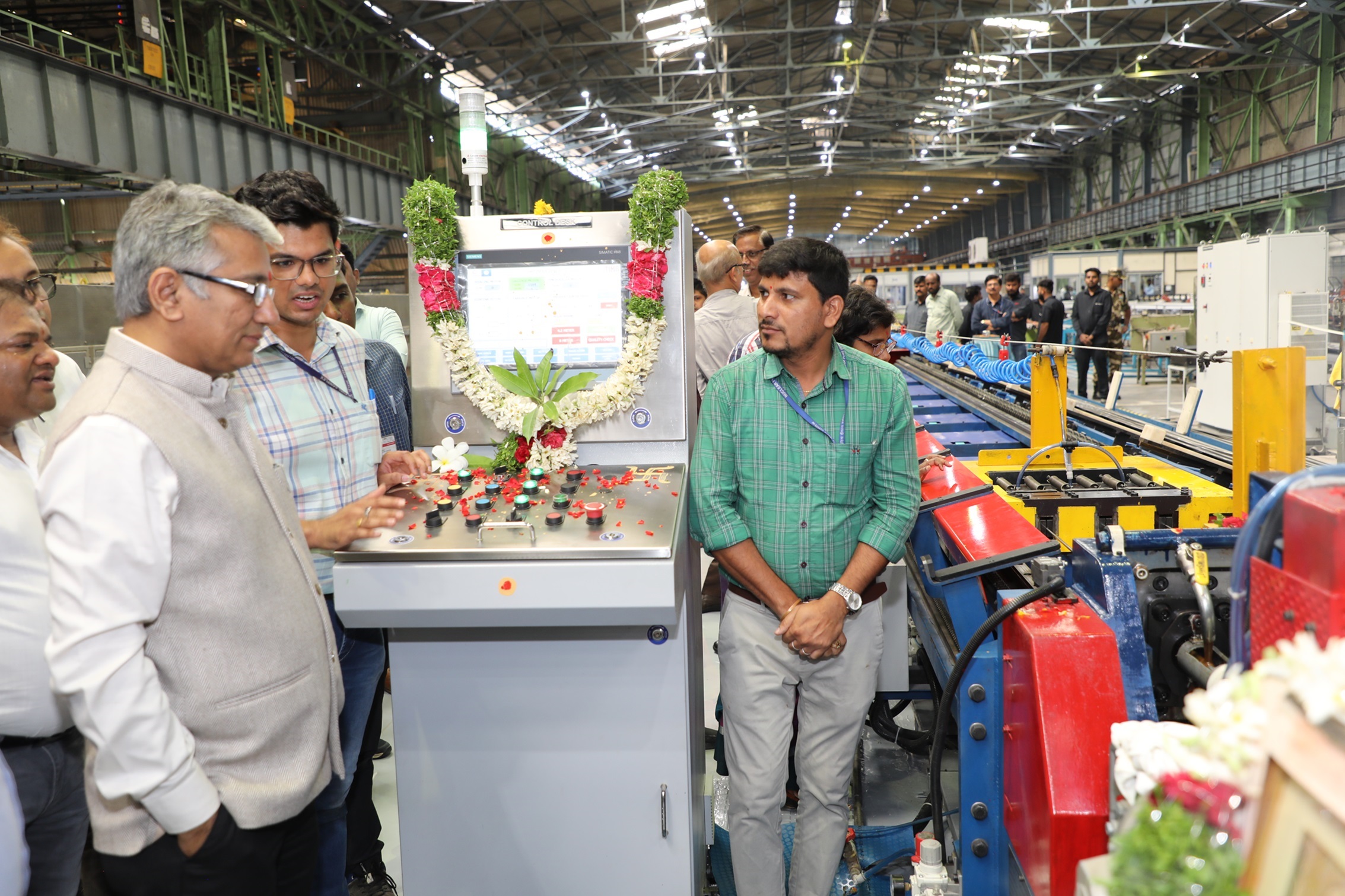 Inauguration of Tube drawing Machine. 