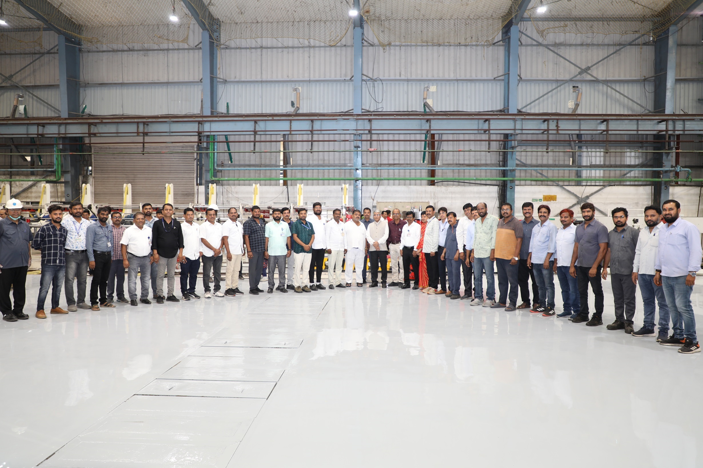 Team involved in manufacturing of long U bend Steam Generator tubes. 