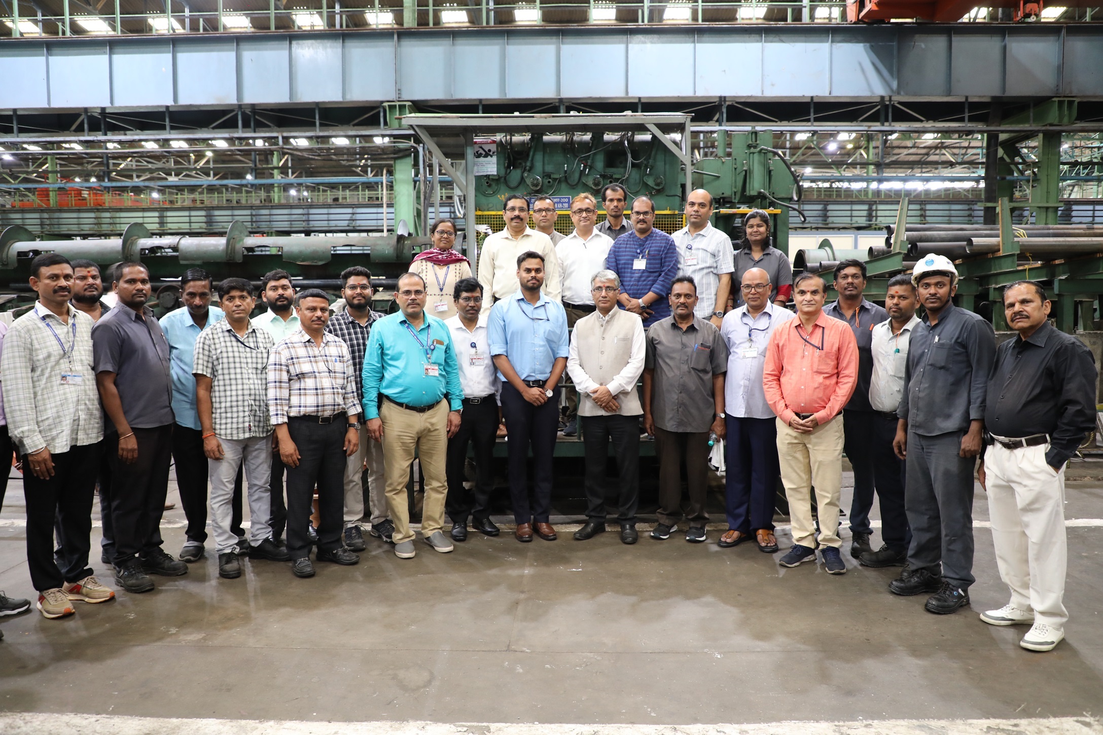 Team involved in modernisation of Control System of Straightening Machine. 