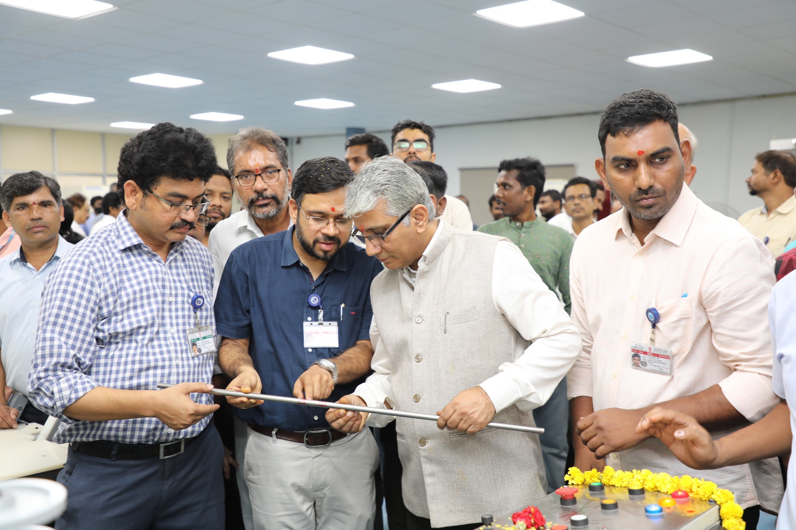 Inauguration of Bar Testing Machine. 