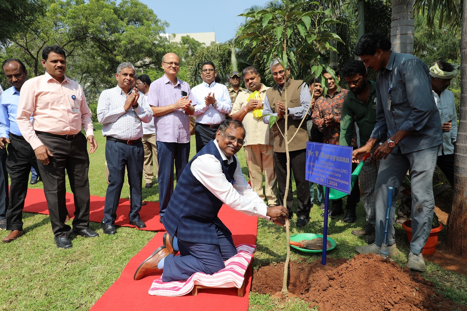 Plantation by Chief Guest Dr. V. Narayanan, Director, LPSC, ISRO.