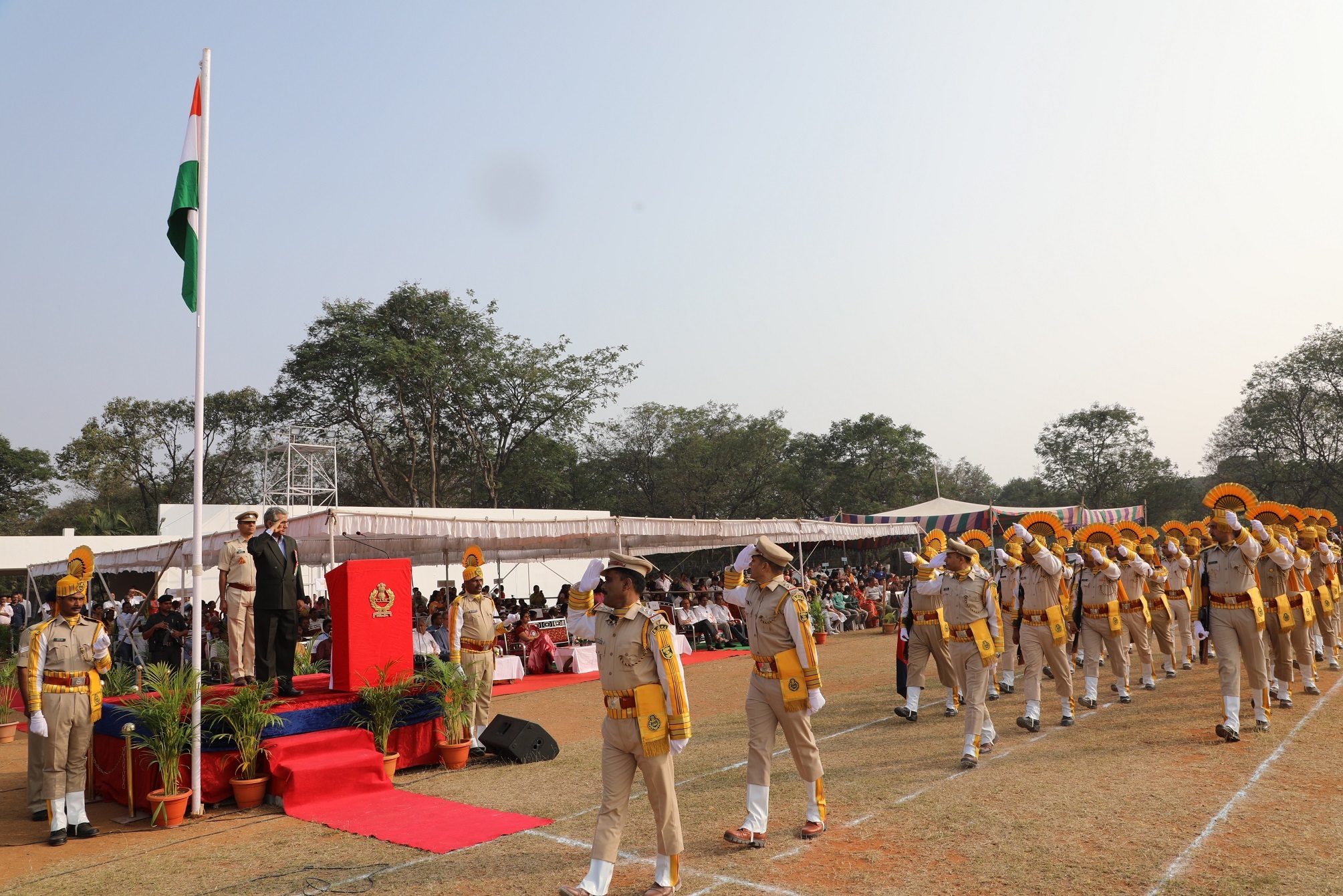 Parade of CISF personnel. 