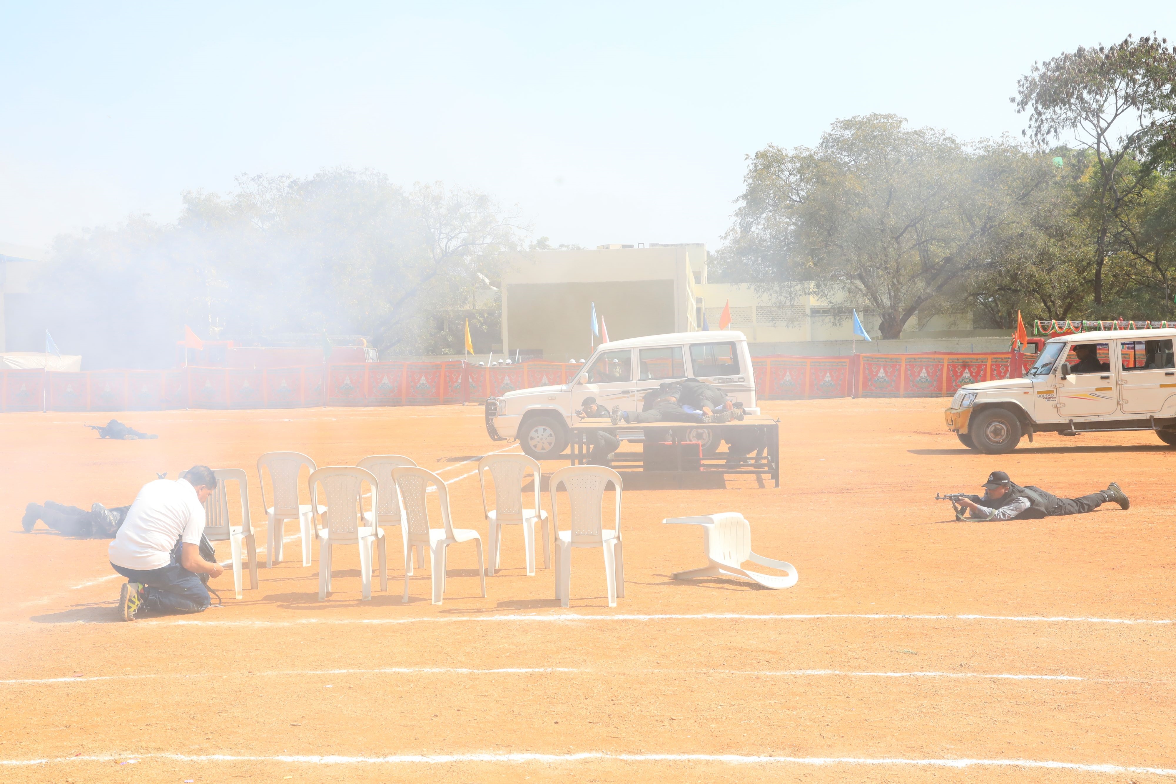 Safety demonstration by CISF at NFC, Hyderabad.