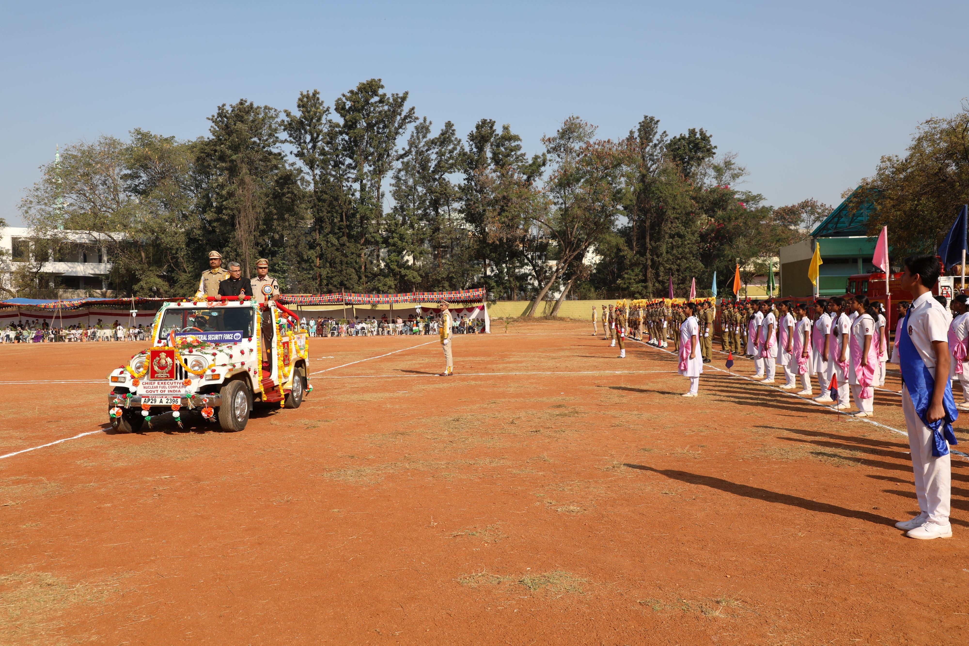 CE, NFC receiving Guard of Honor at NFC, Hyderabad.