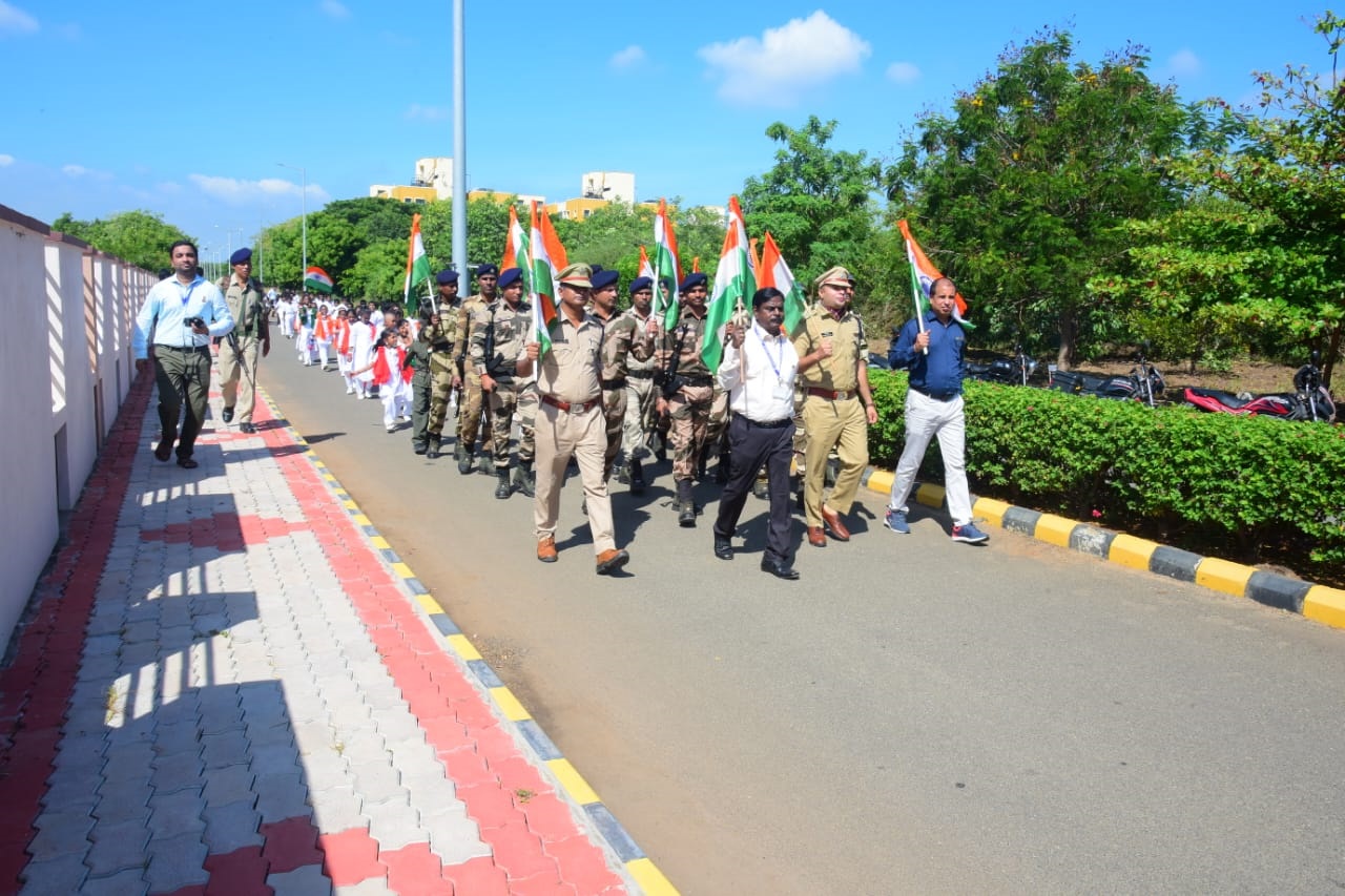 Walk with National flag at ZC, Pazhayakayal.