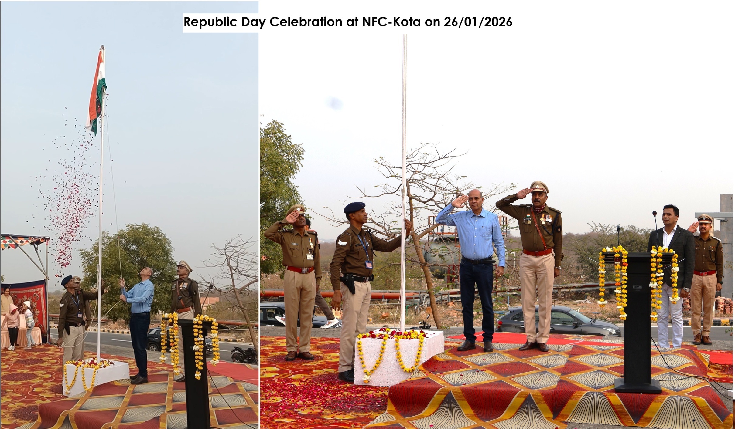 National Flag hoisting and saluting
