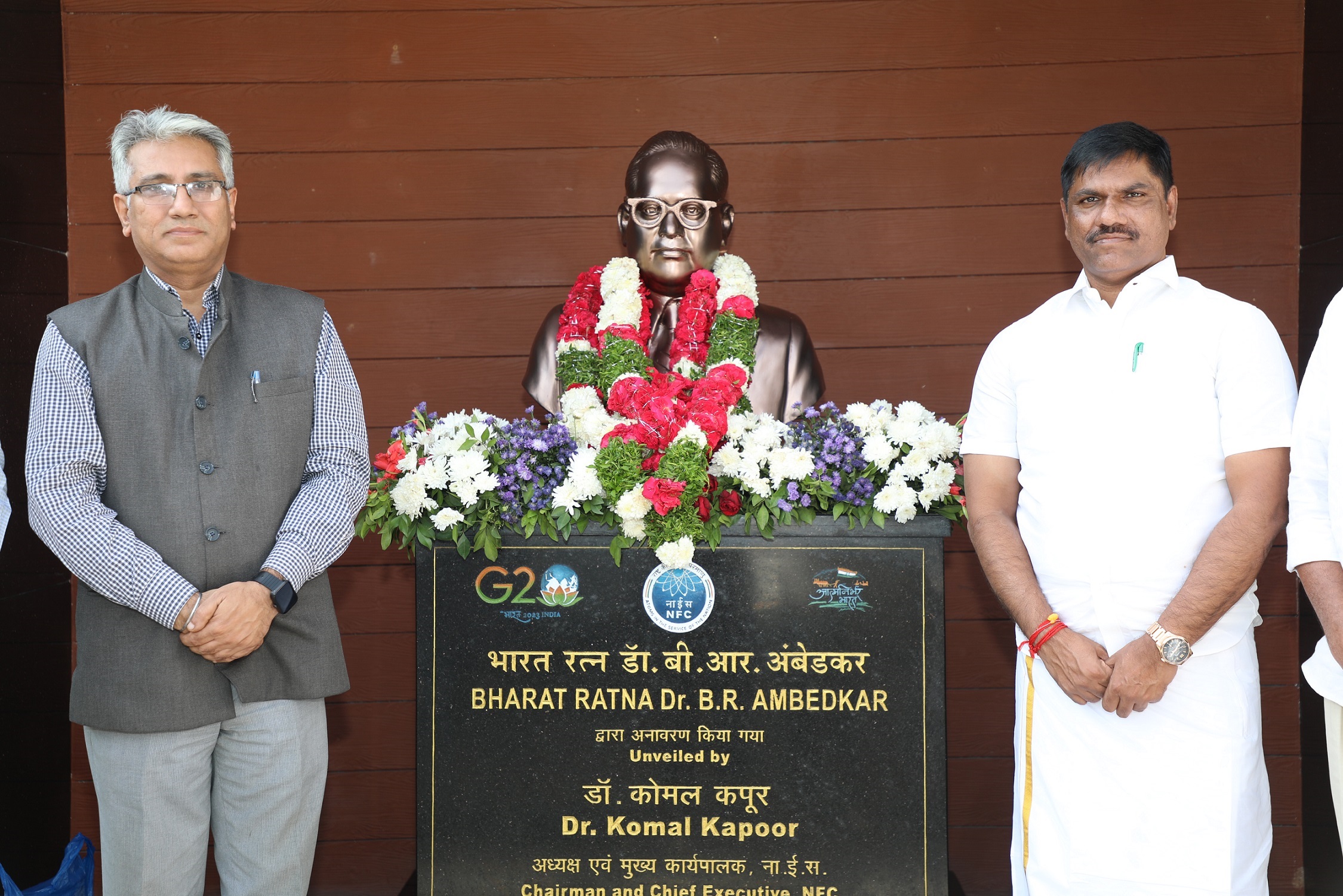 Paying tributes to Dr B.R. Ambedkar.