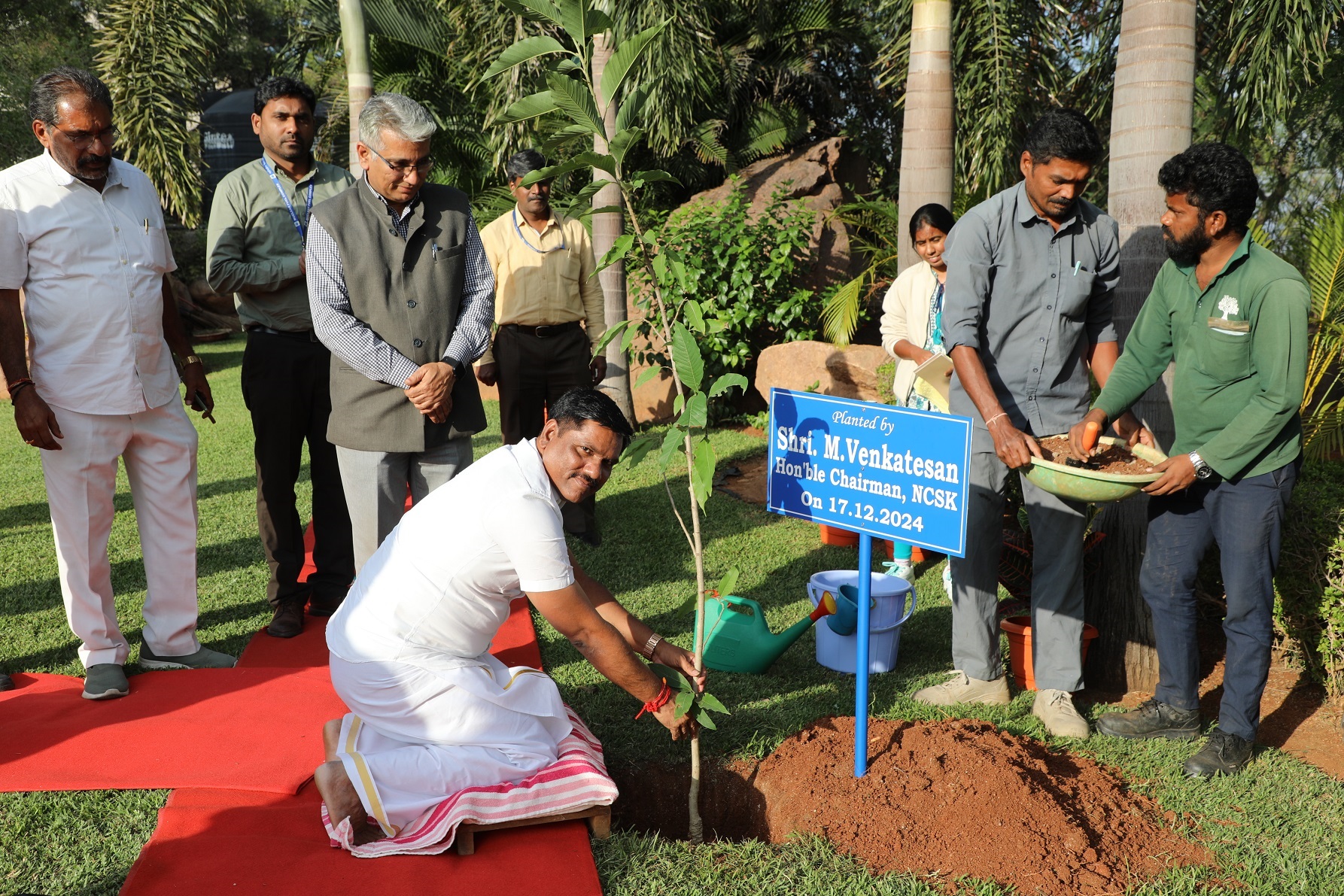 Plantation by Shri M Venkatesan, Chairman, National Commission for Safai Karamcharis.