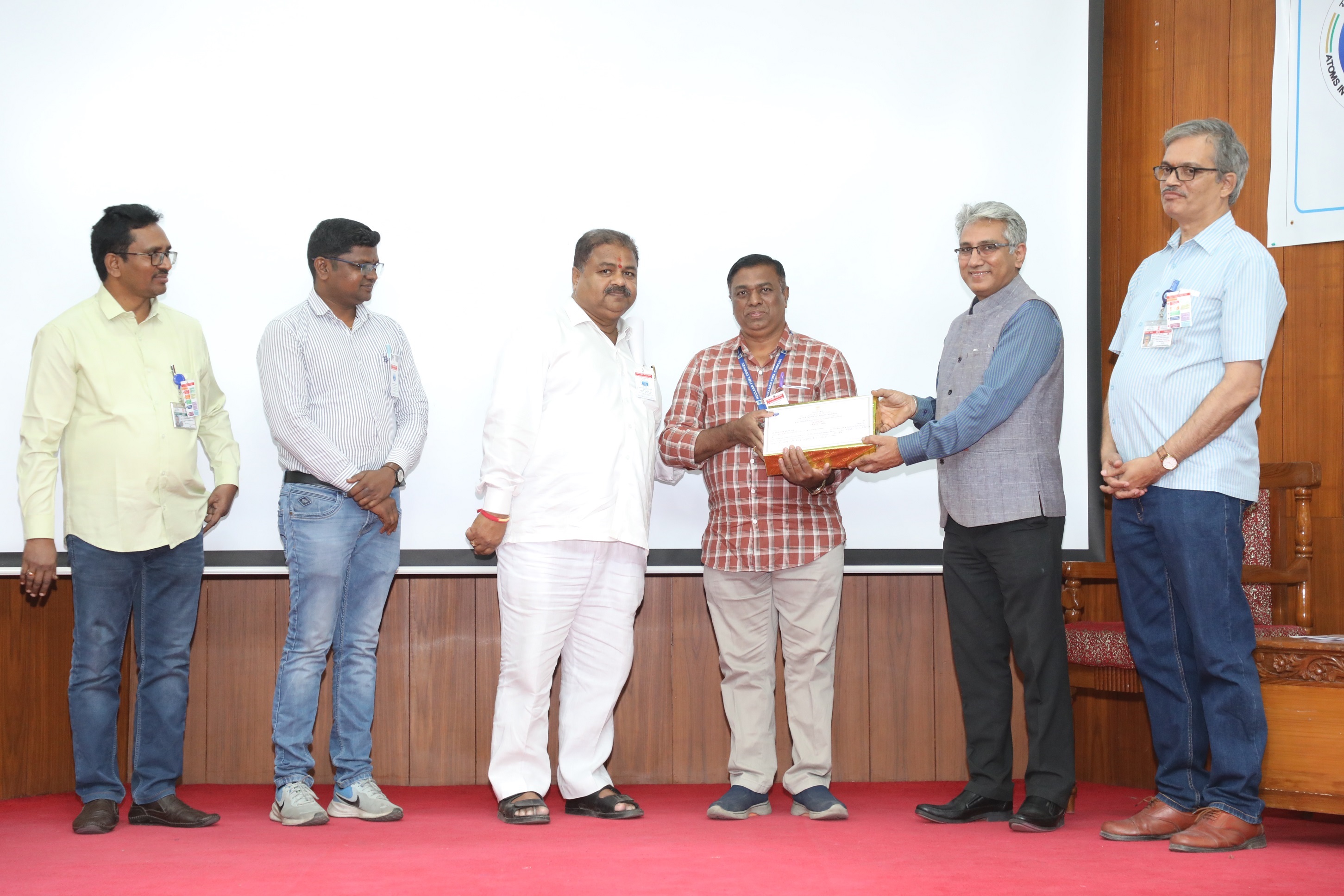 Winners of safety day competitions.