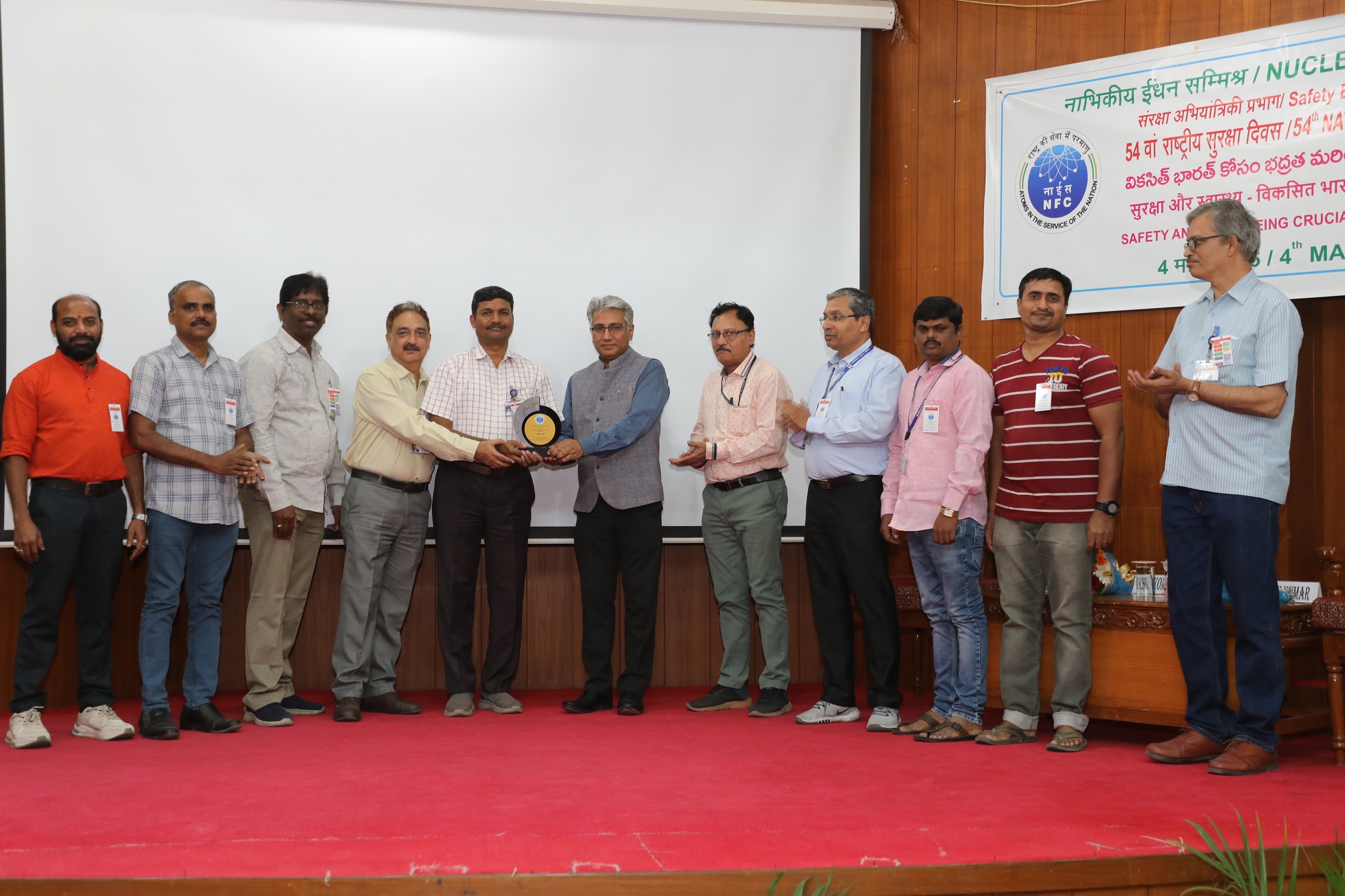 Prize distribution to plants for best Housekeeping performance.