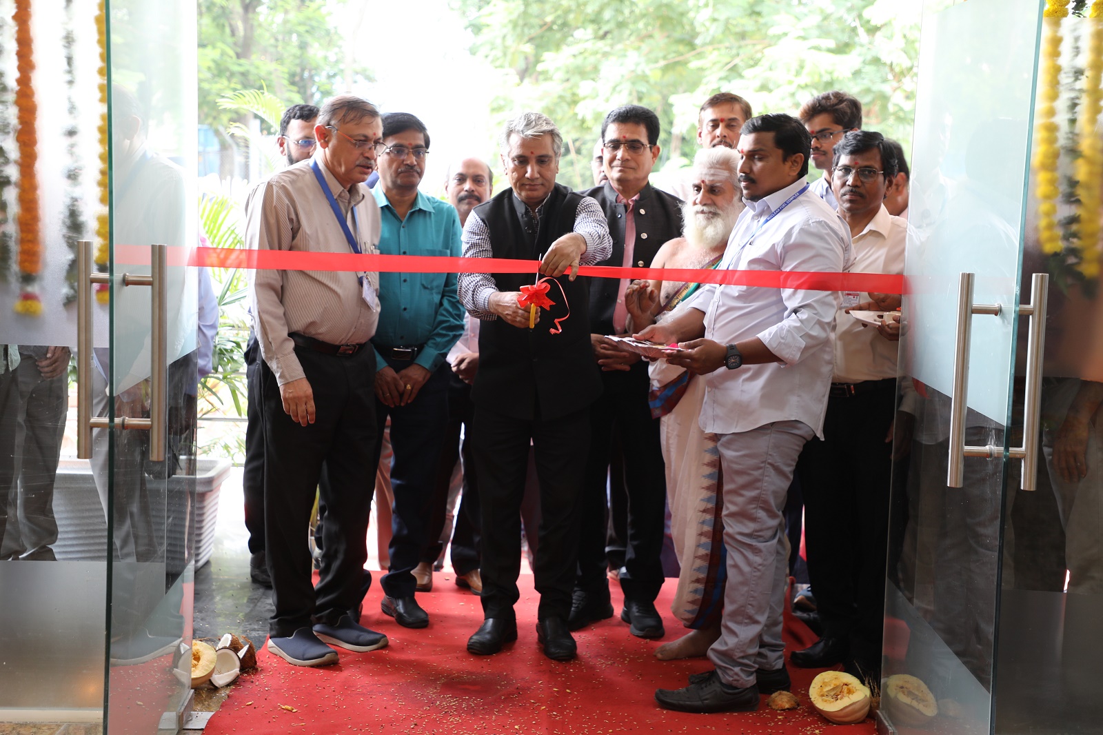 Dr. Komal Kapoor, Chairman & CE, NFC inaugurating ‘Samhita’ building. 