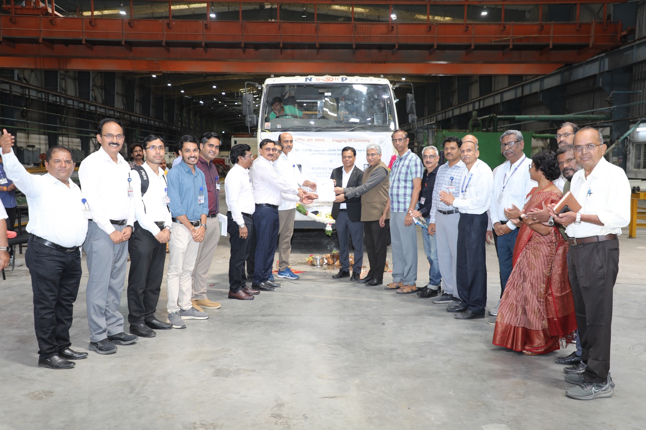 Dispatch of 12th Set of SG tubes to NPCIL.