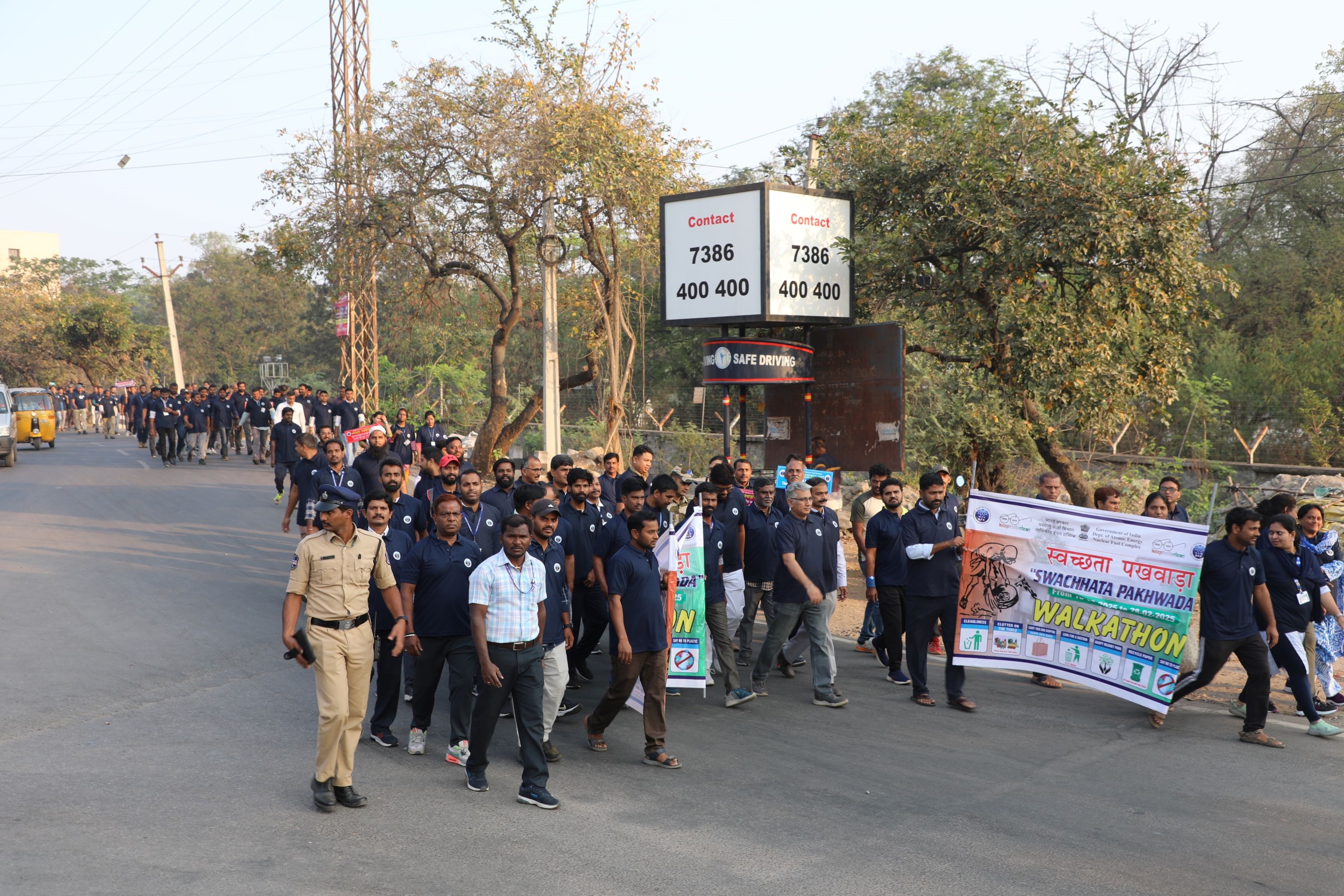 NFC, Hyderabad employees participating in walkathon.