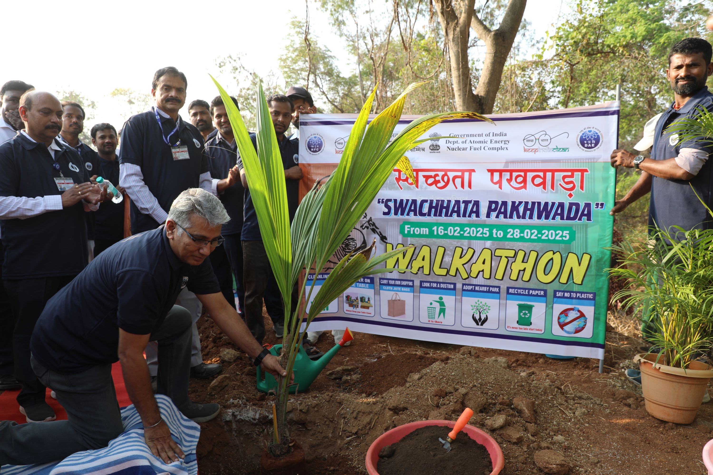 Tree plantation by Dr. Komal Kapoor, Chairman and Chief Executive NFC.