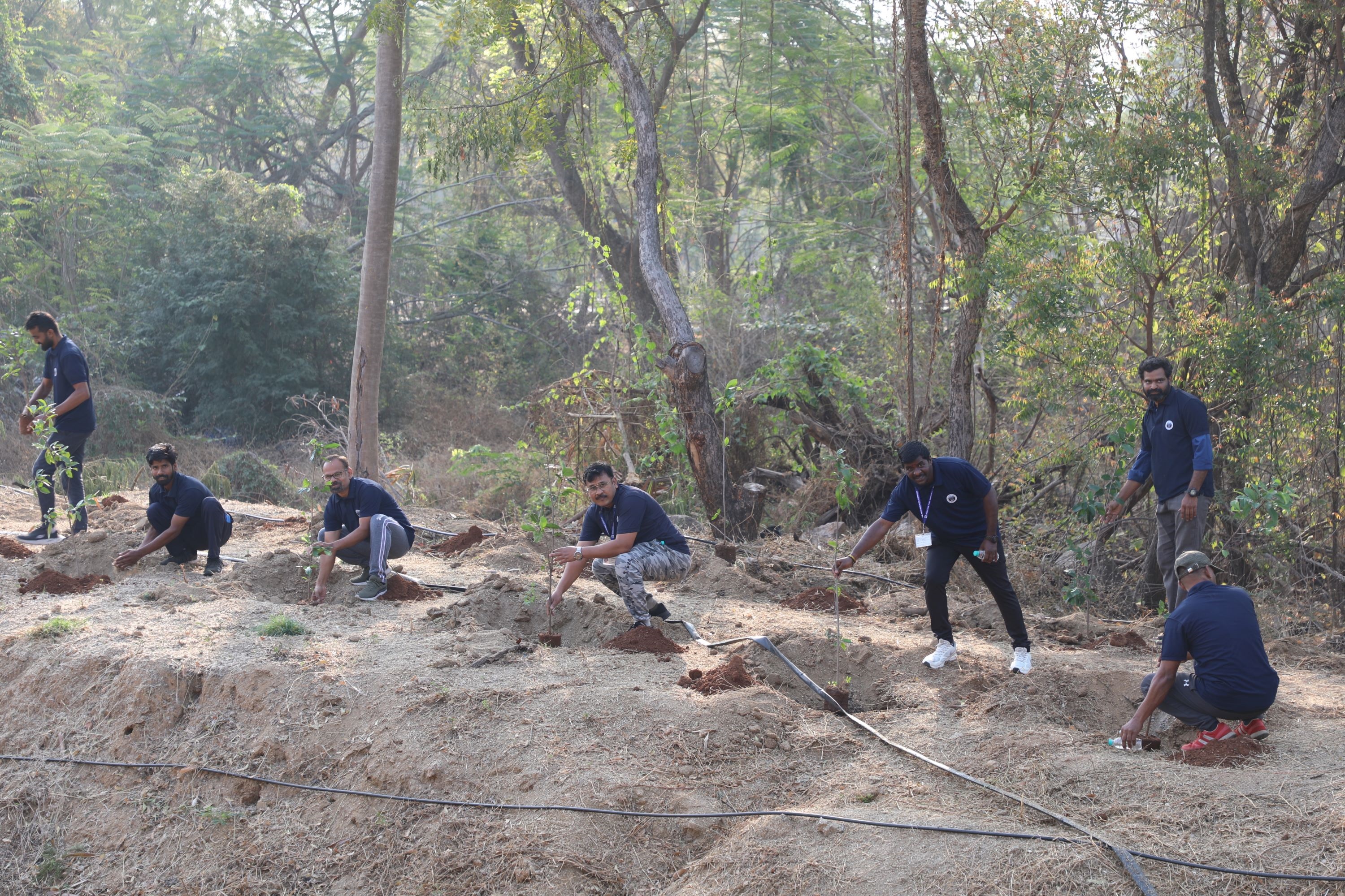 Mass tree plantation by NFC, Hyderabad employees.