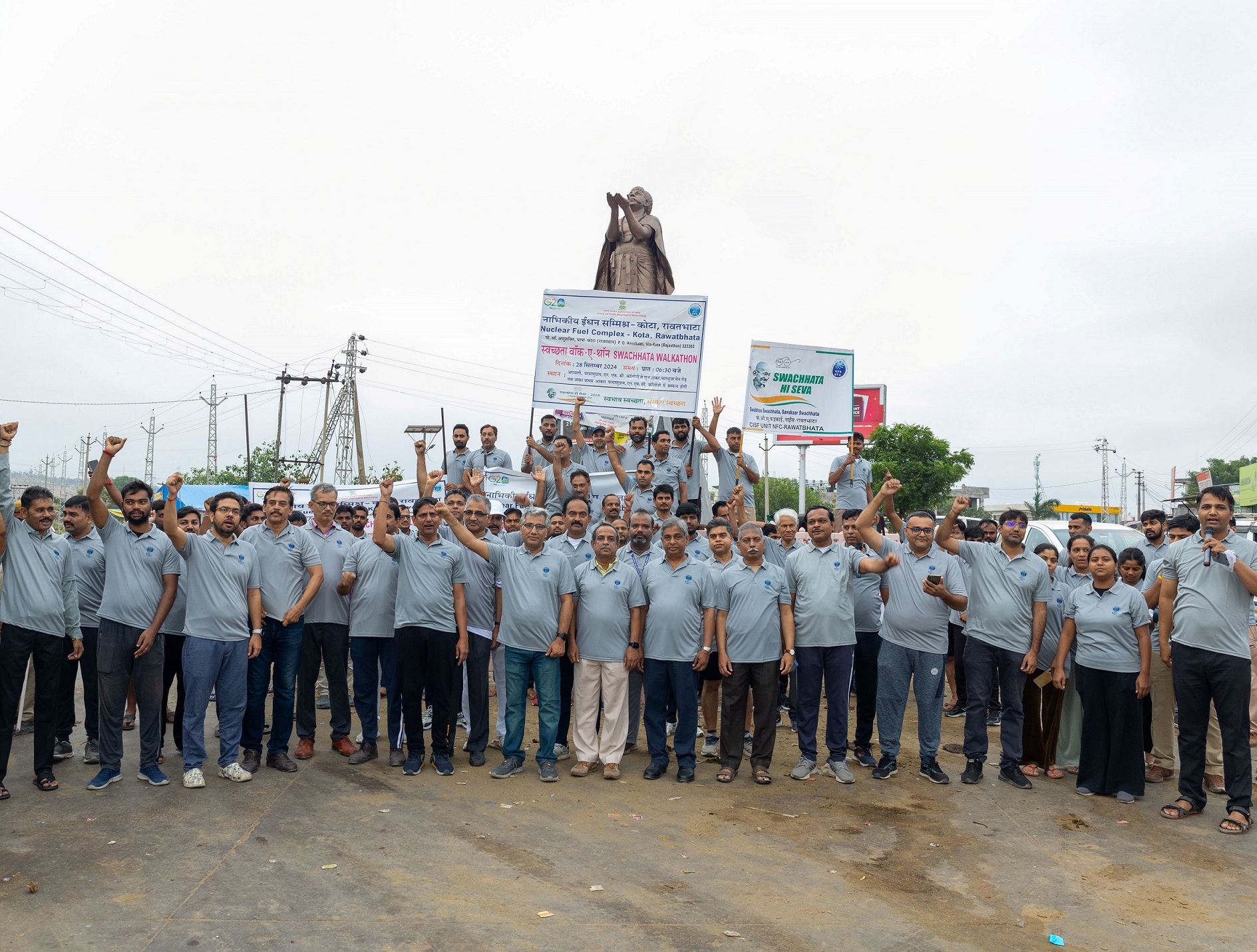 Walkathon on the eve of Swachhata Hi Seva 2024 at NFC-Kota