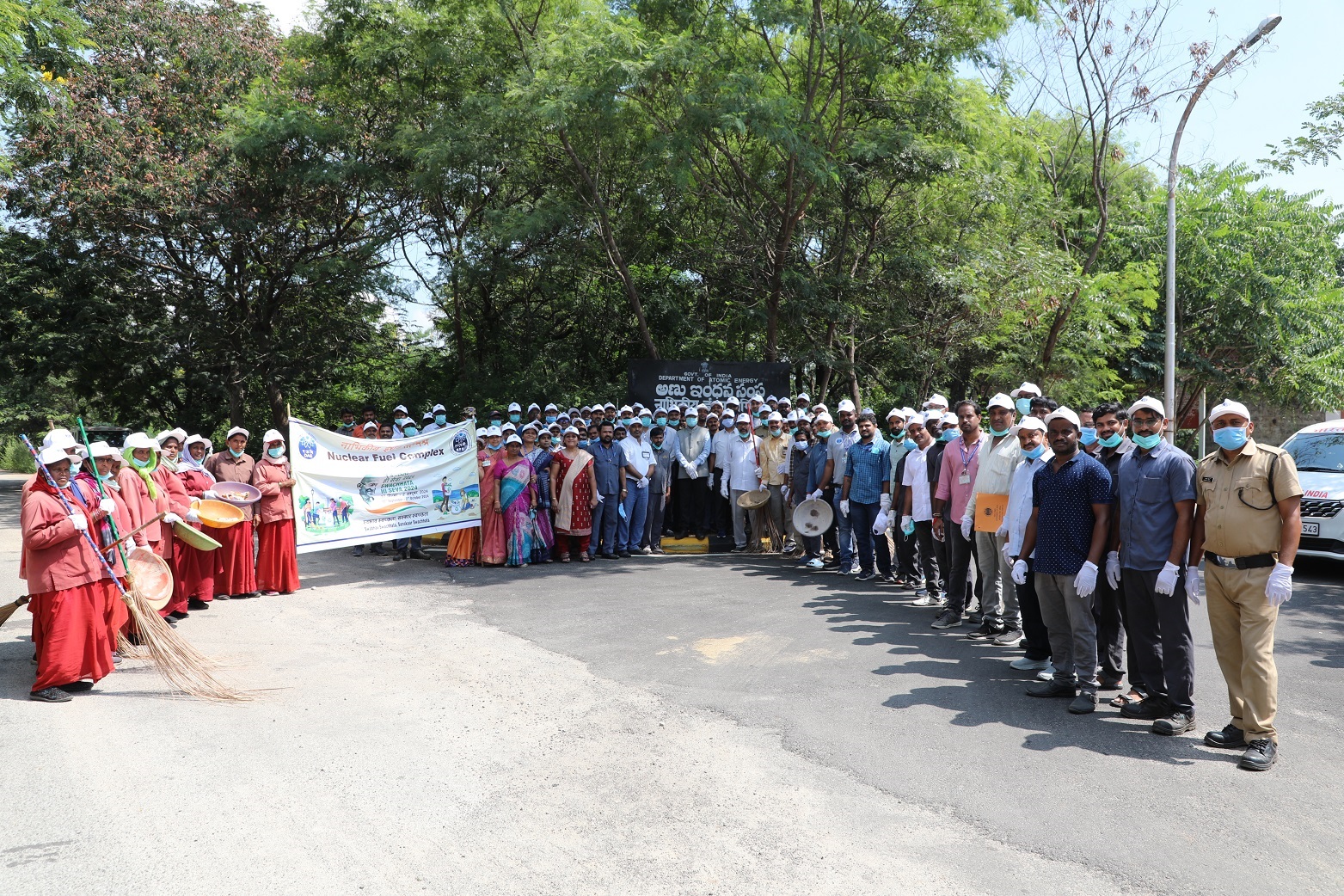 Gathering of NFCIANs after completion of cleaning drive at NFC-Hyderabad