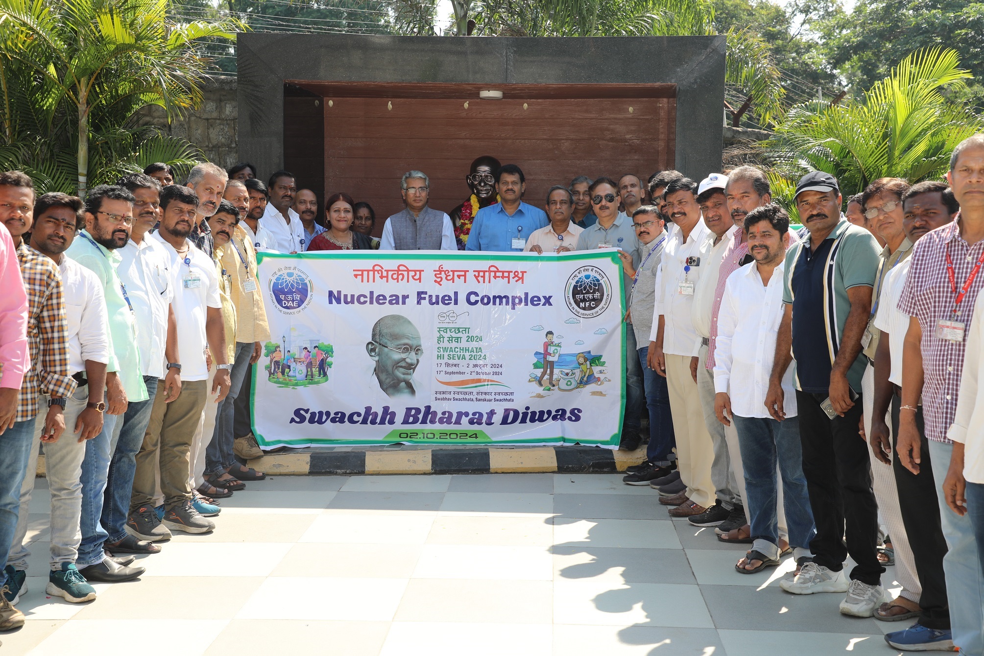Plantation drive on the occasion of Swachh Bharat Diwas at NFC-Hyderabad