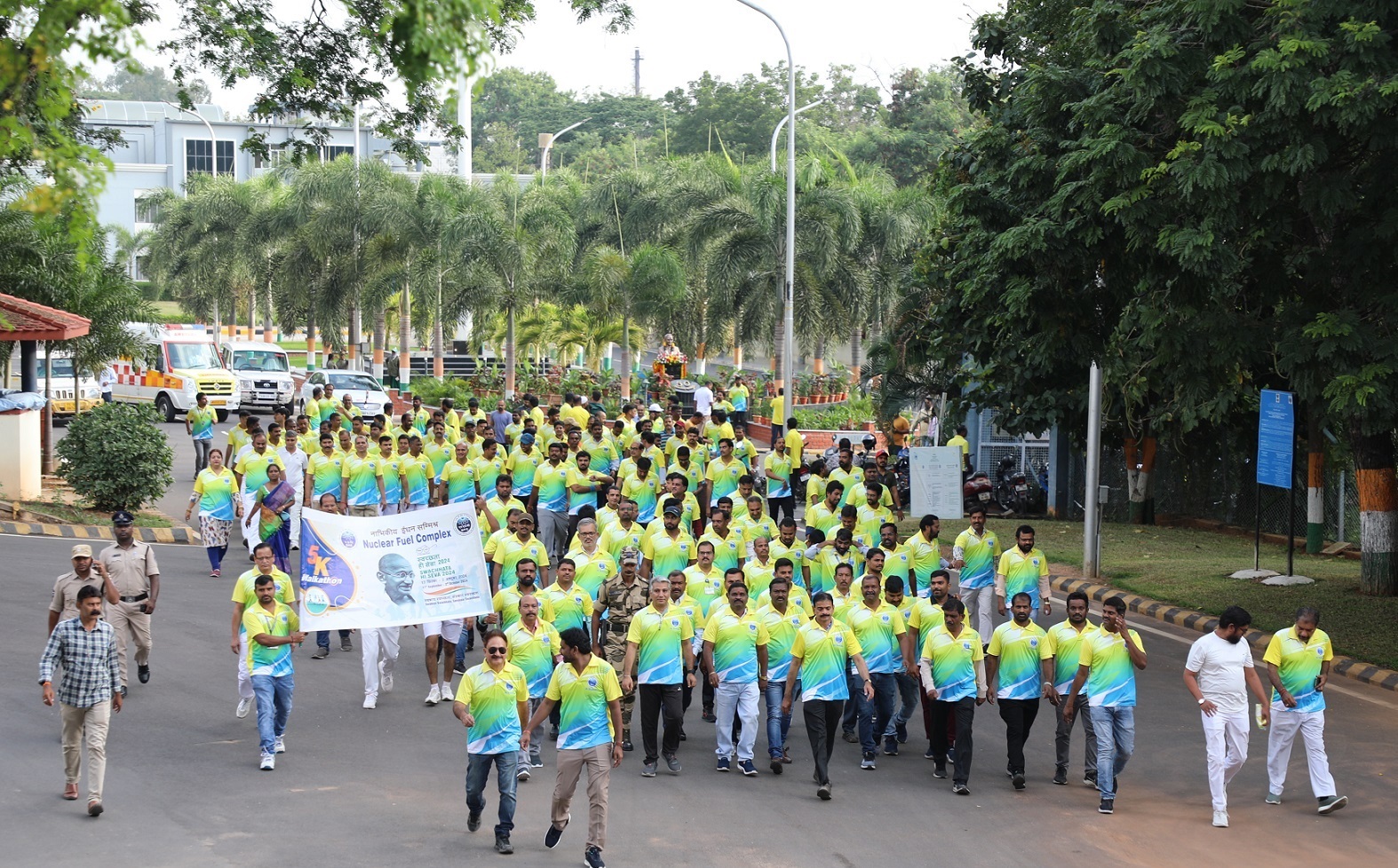 5K Walkathon on the eve of Swachhata Hi Seva 2024 at NFC, Hyderabad