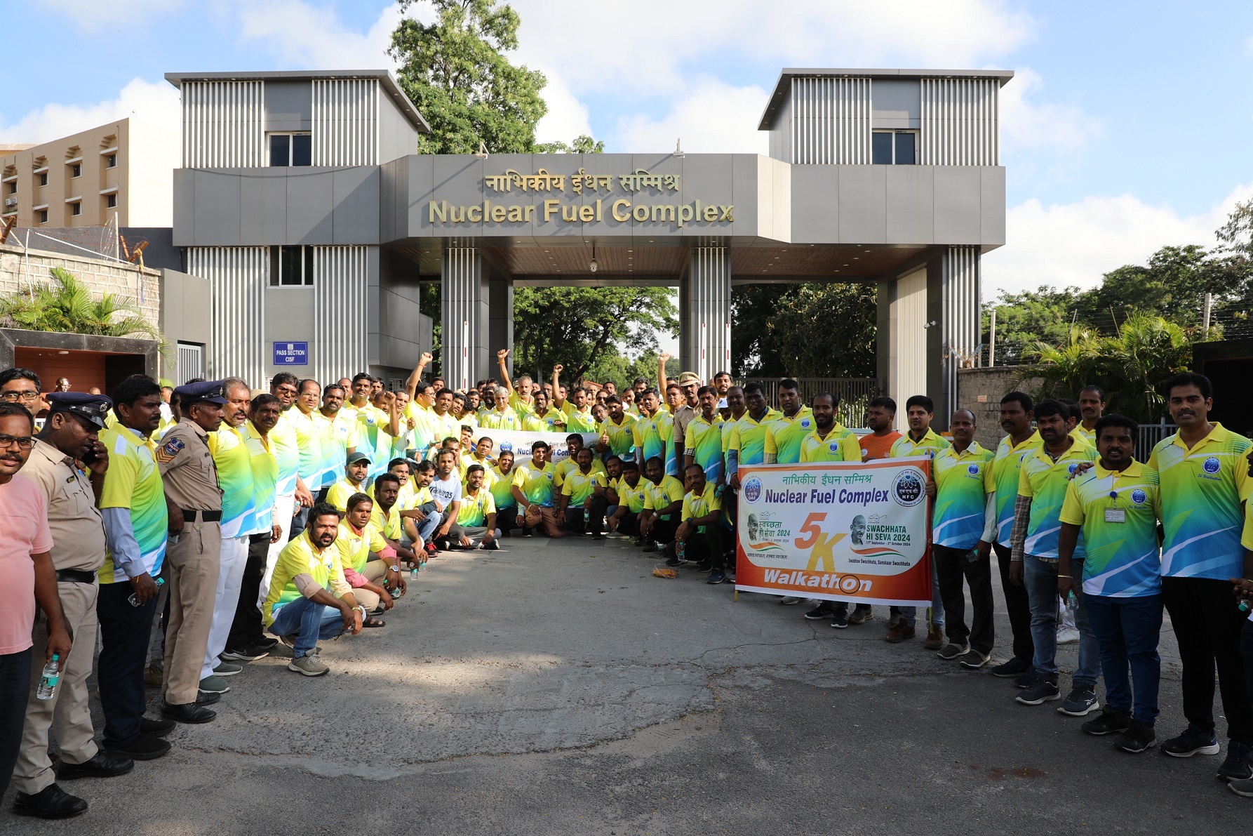 5K Walkathon on the eve of Swachhata Hi Seva 2024 at NFC, Hyderabad