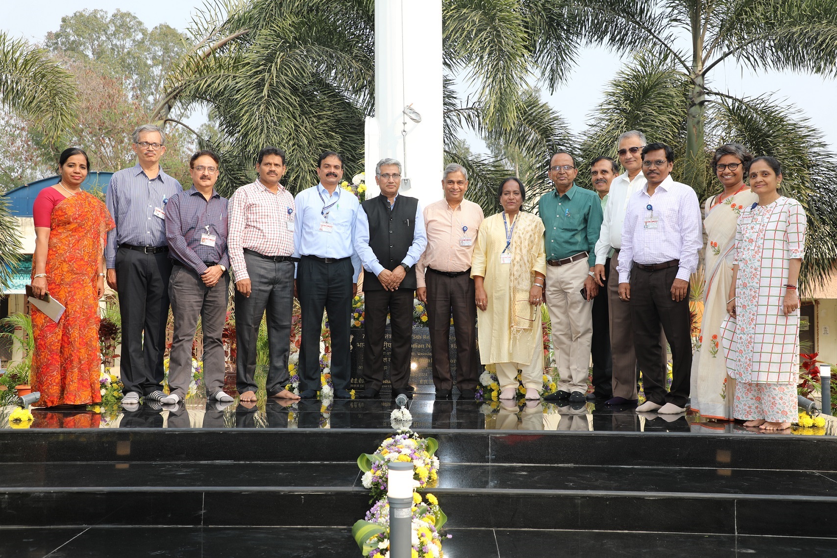 Inauguration of 100-foot-tall national flagpole. 