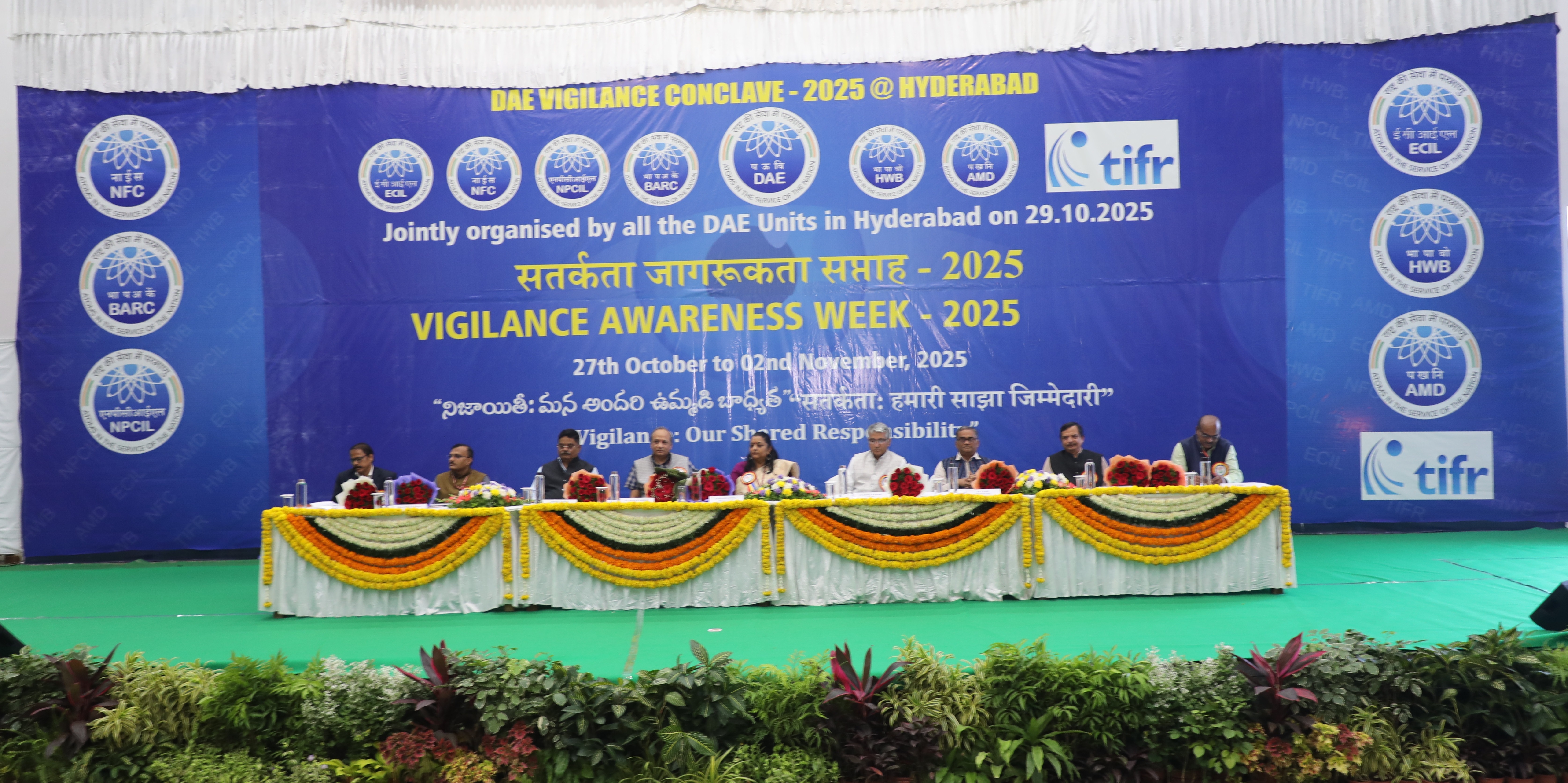 Dignitaries on the dais
