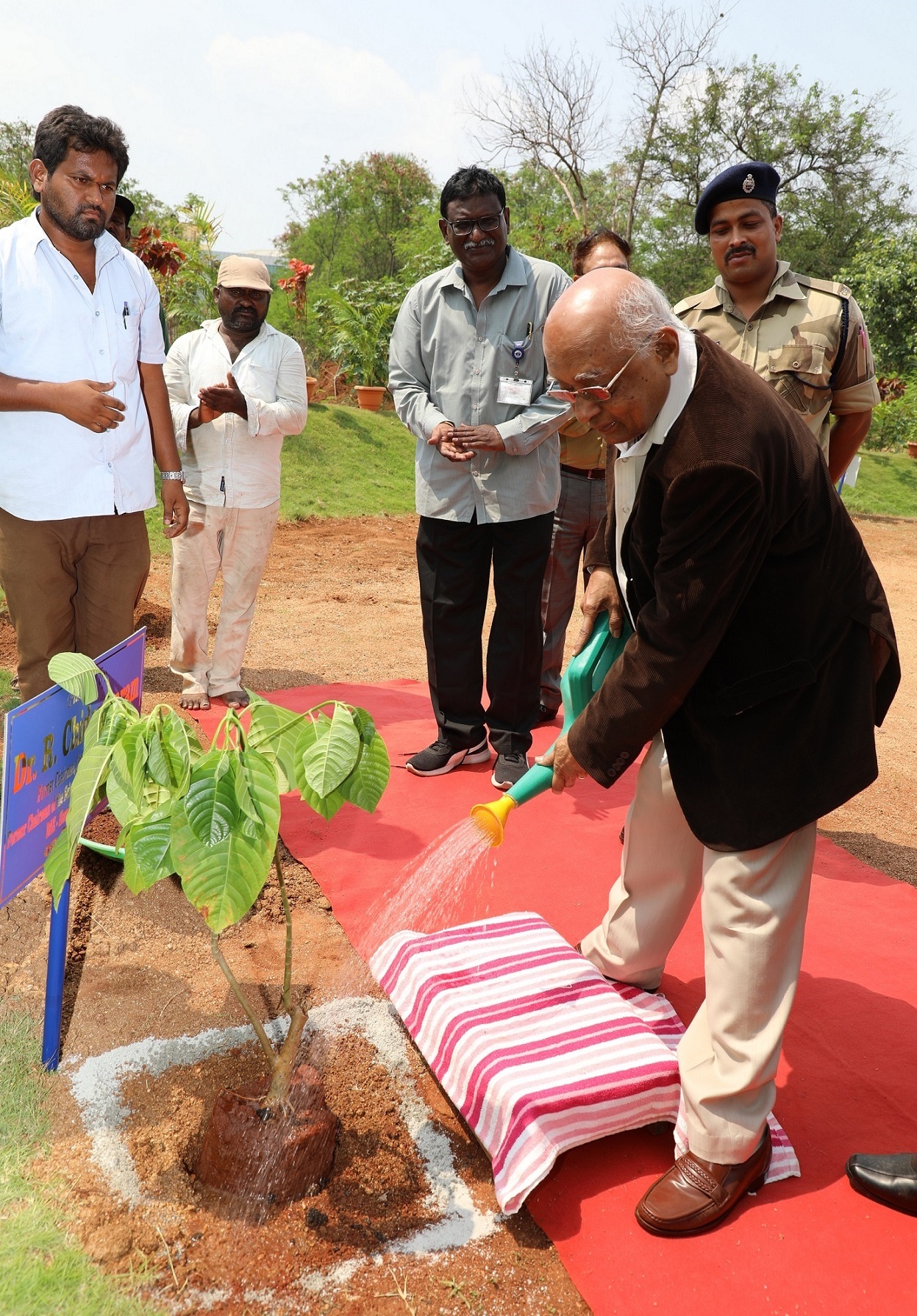 Plantation by Dr R Chidambaram, Former Chairman, AEC; Former Chairman of the Scientific Advisory Committee to the Cabinet. 