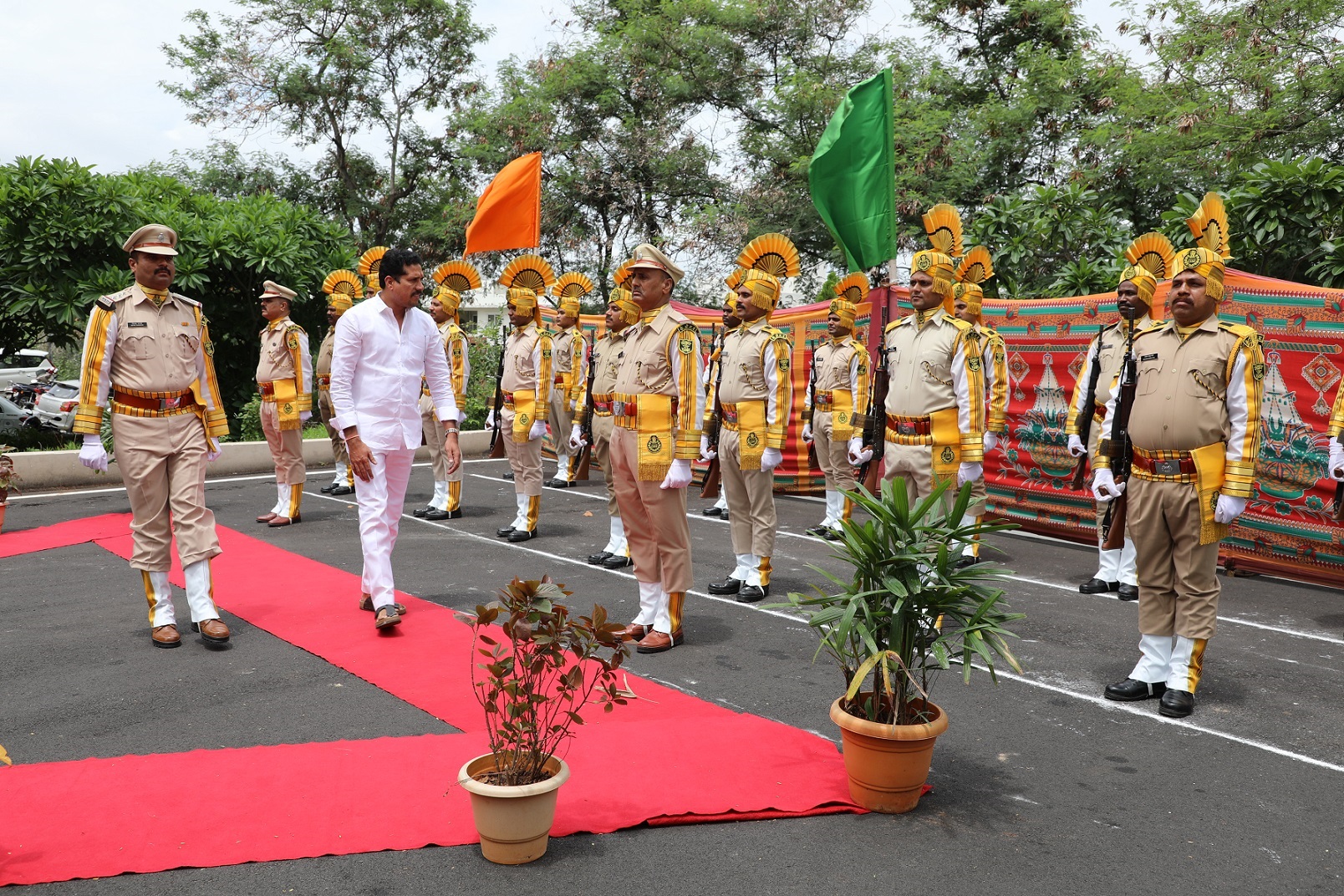 Guard of honour by Central Industrial Security Force. 