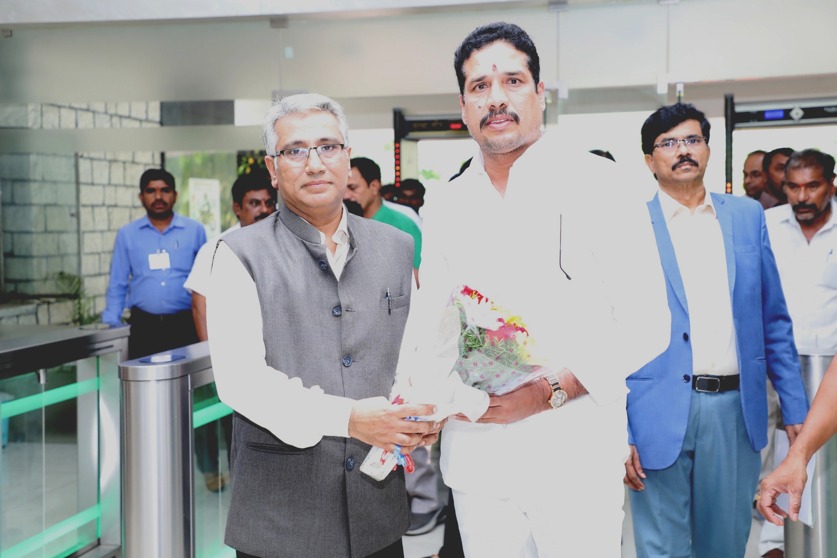 Chairman & CE, NFC welcoming Shri Jatothu Hussain, Hon'ble Member, National Commission for ST.