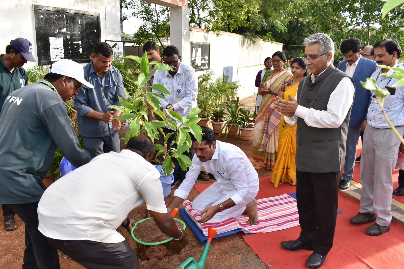 Inauguration of Garden & Plantation by Shri Jatothu Hussain, Hon'ble Member, National Commission for ST. 
