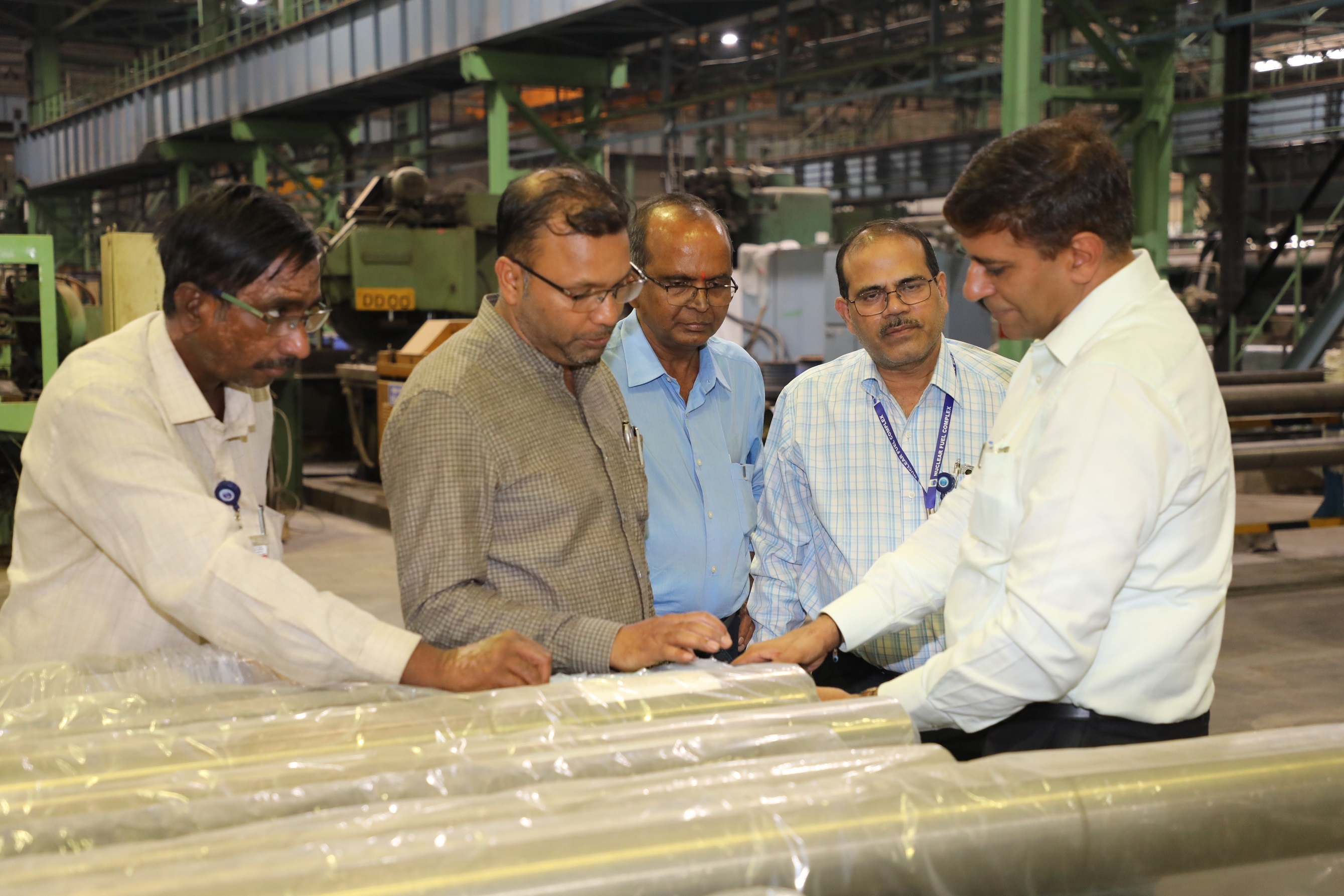 Shri Rajeev Kumar Mital, Additional Secretary & Financial Advisor, DAE visited Tube production facilities along with Dr. M.V. Ramana, Dy.Chief Executive,NFC & Shri J.K.Rout, GM (STP, TRTP & FRF). 