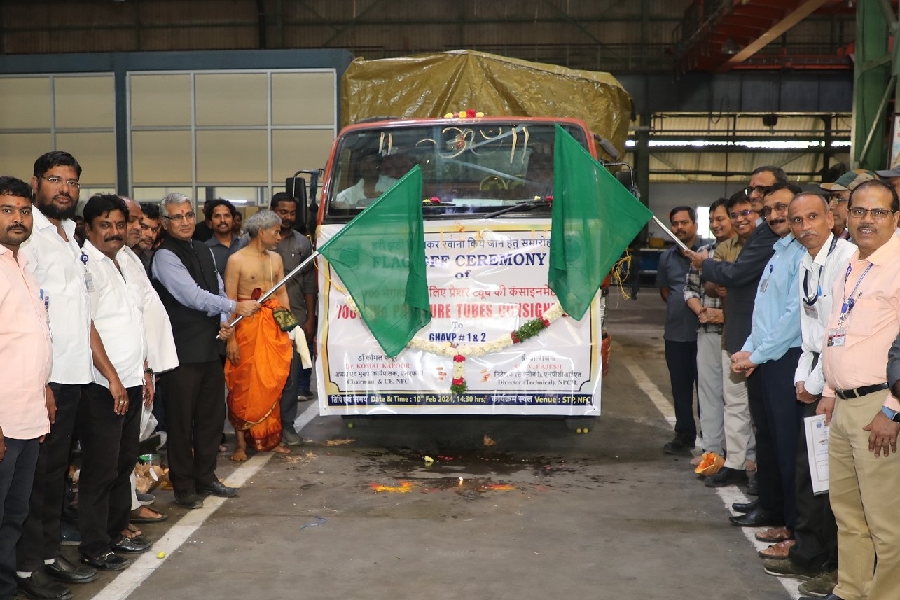 Flag off of 700MWe Pressure Tubes for GHAVP – 1 & 2. 