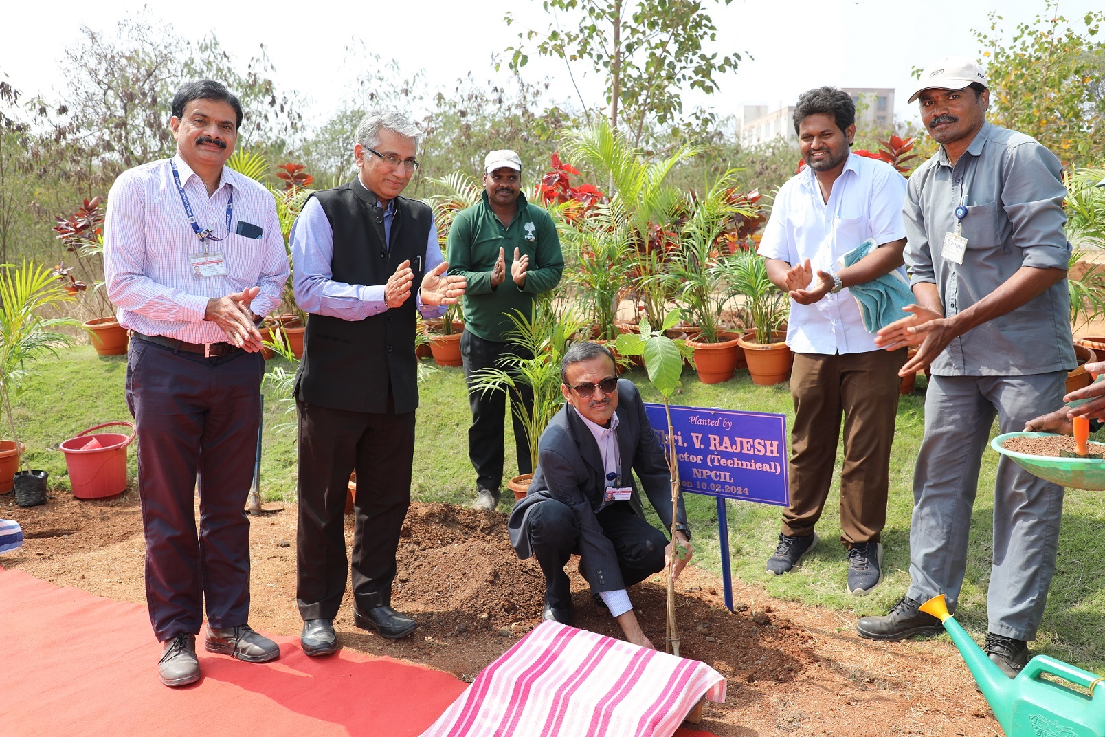 Plantation by Shri V Rajesh, Director (Technical), NPCIL. 
